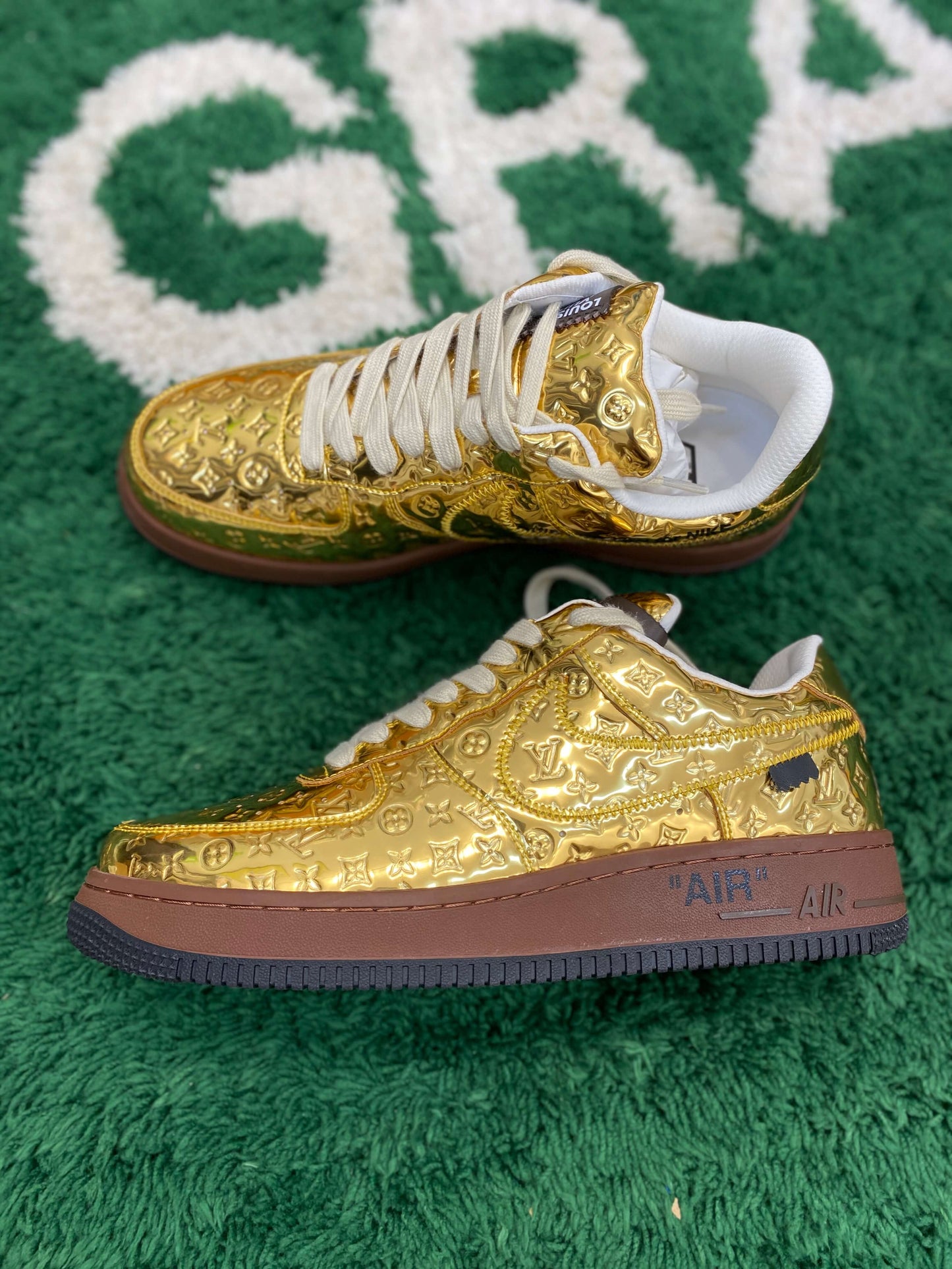 Louis Vuitton x Nike Air Force 1 Low by Virgil Abloh – Metallic Gold