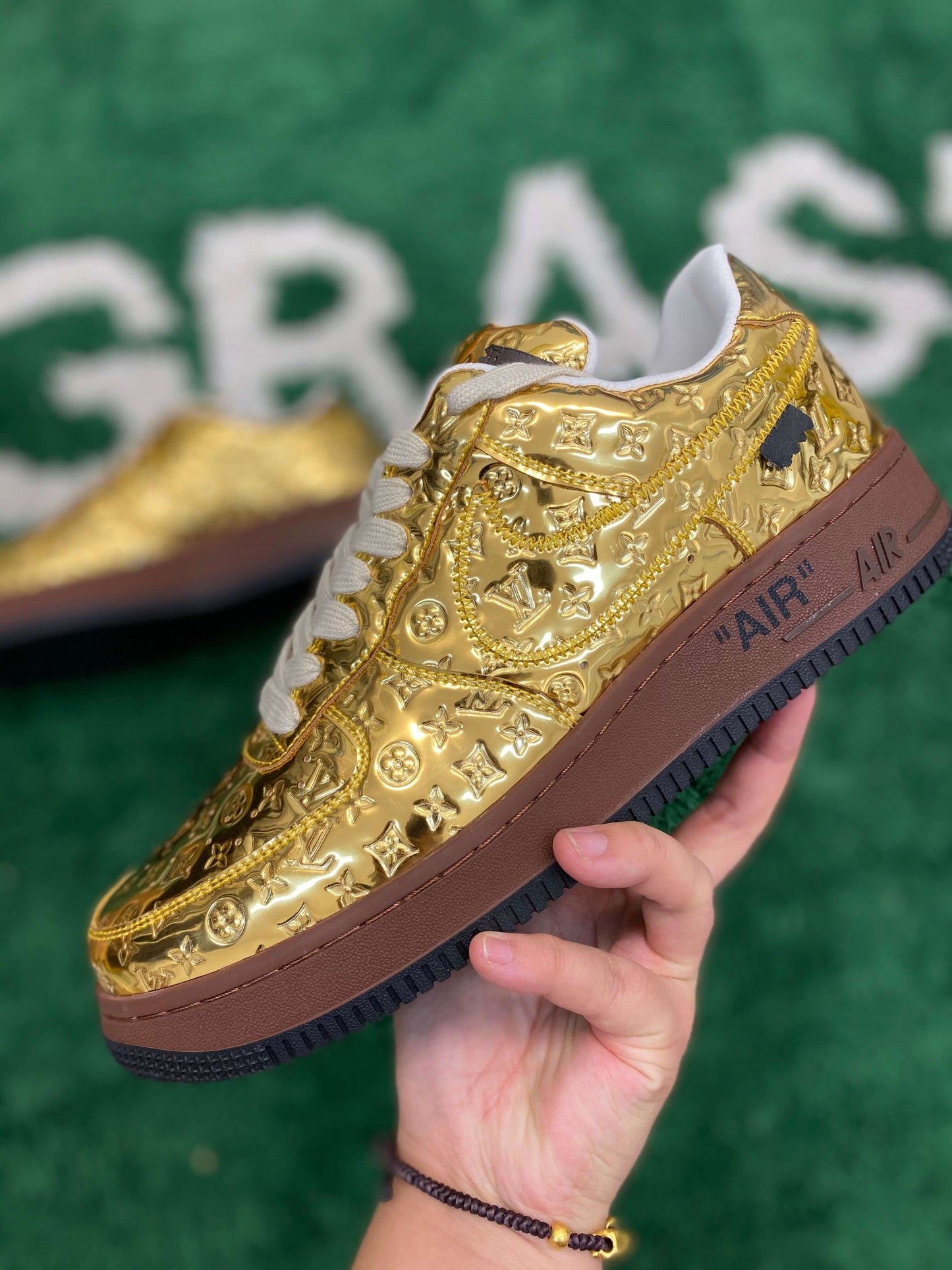 Louis Vuitton x Nike Air Force 1 Low by Virgil Abloh – Metallic Gold
