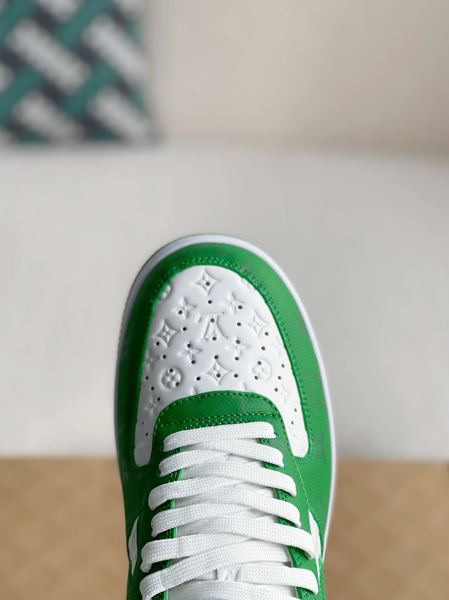 Louis Vuitton x Nike Air Force 1 Low – White & Green Monogram Leather