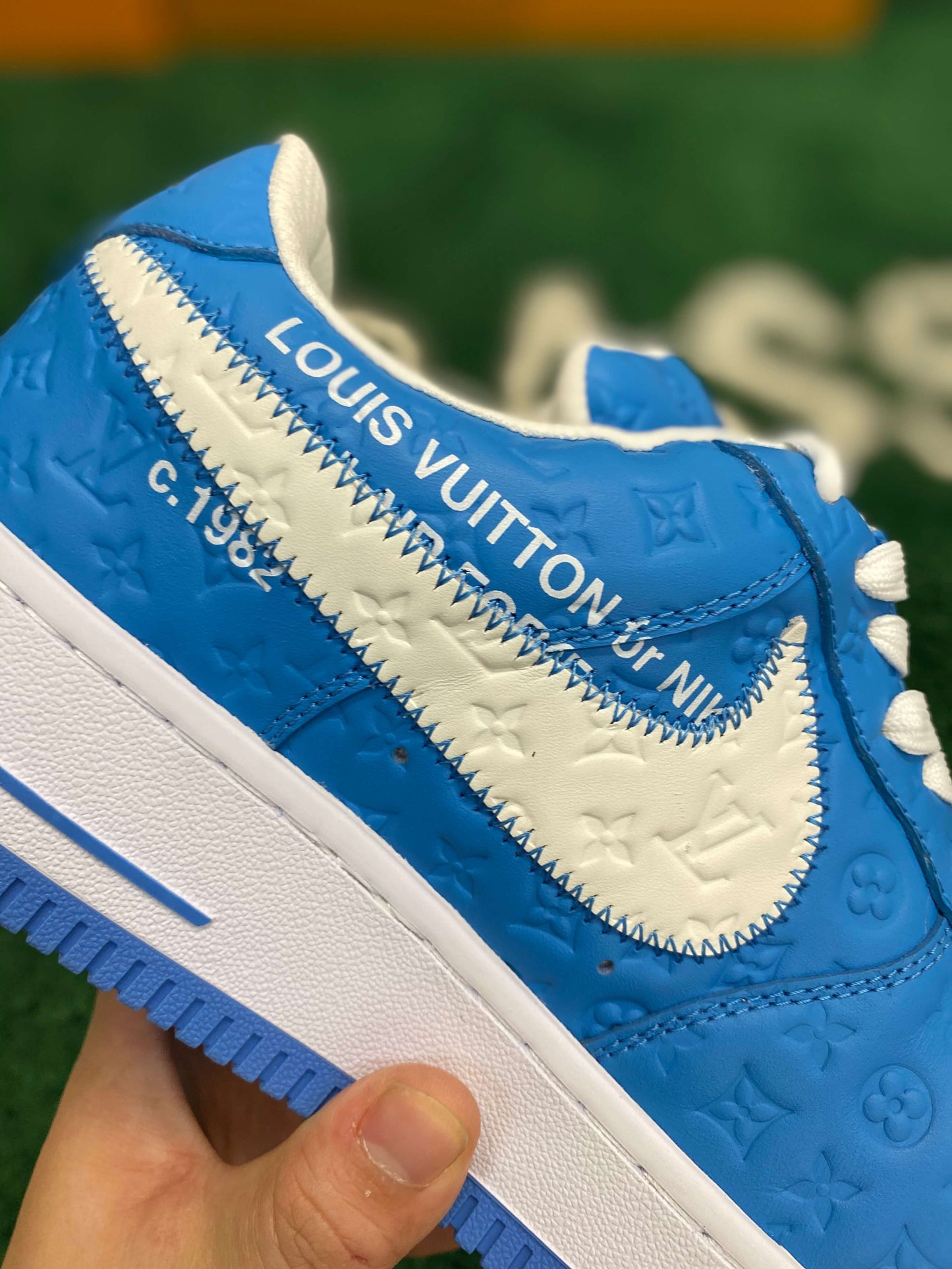 Louis Vuitton x Nike Air Force 1 Low by Virgil Abloh – University Blue Monogram