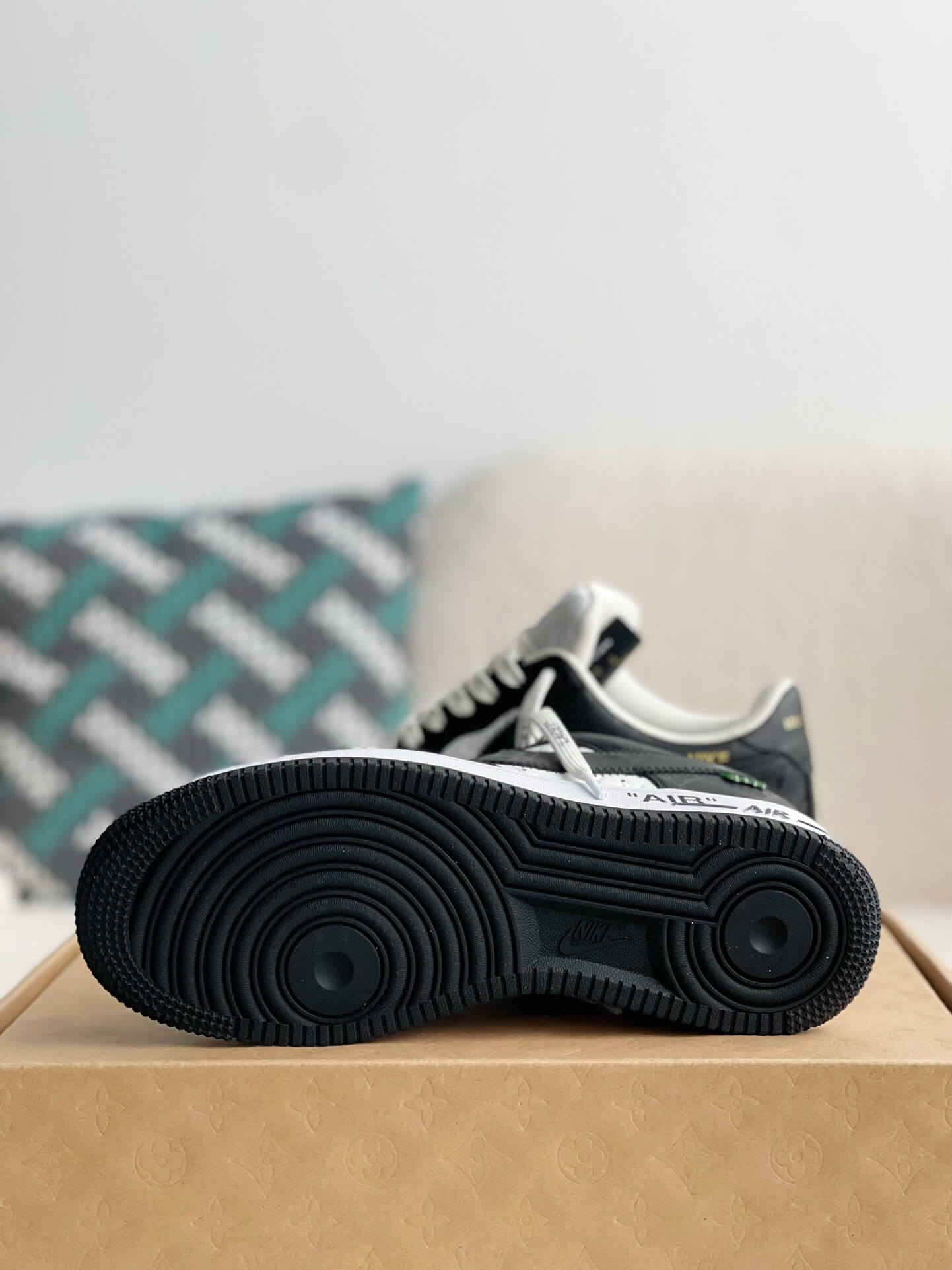 Louis Vuitton x Nike Air Force 1 Low – Black & White Monogram Leather