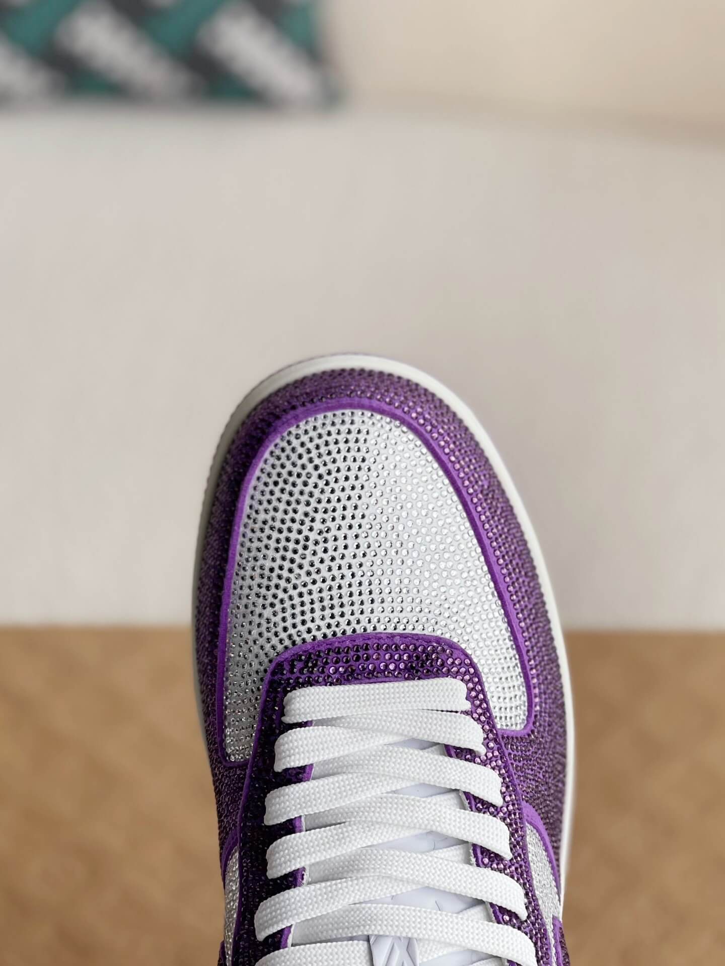Louis Vuitton x Nike Air Force 1 Low – Swarovski Crystal White & Purple