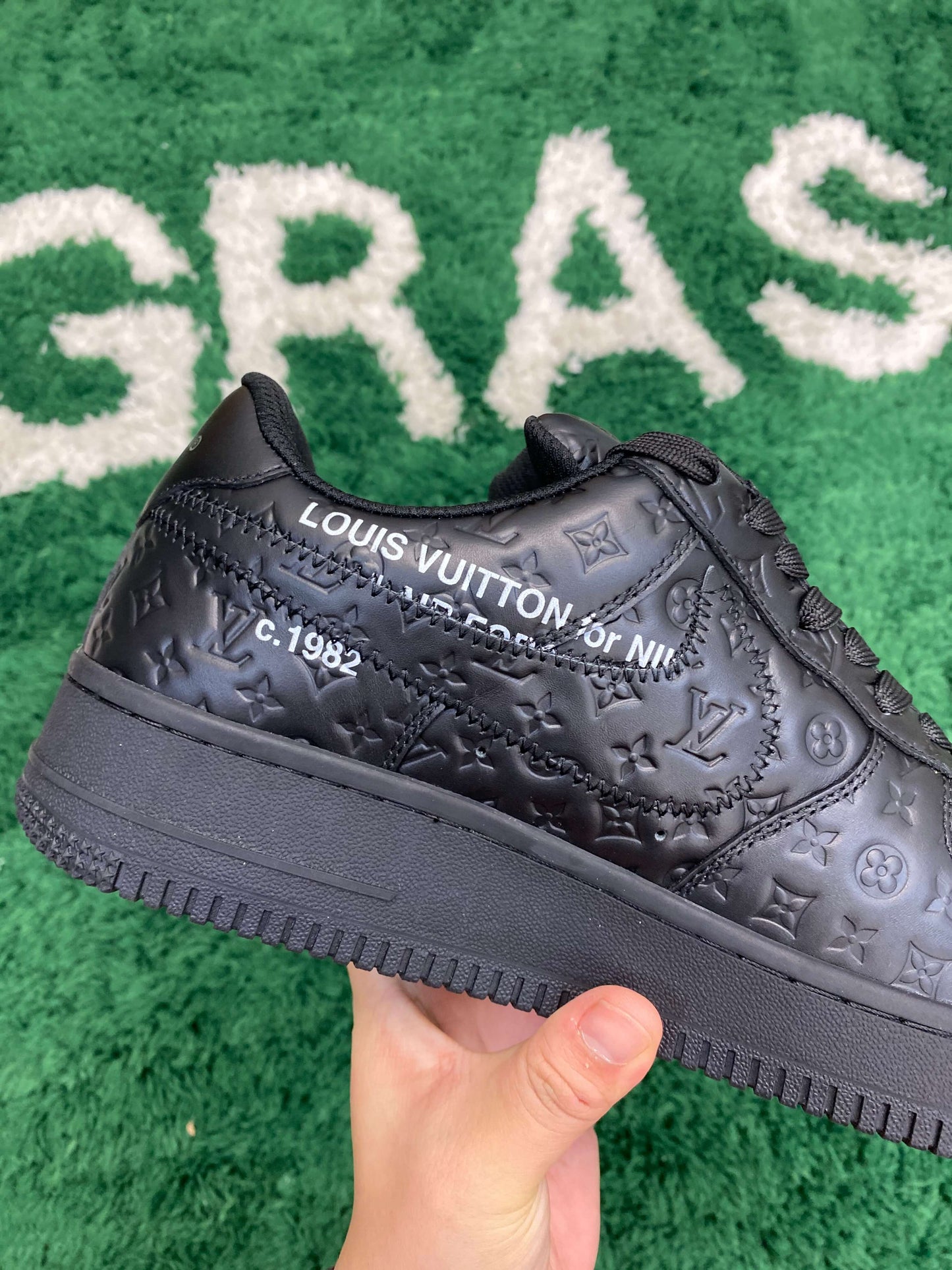 Louis Vuitton x Nike Air Force 1 Low by Virgil Abloh – Triple Black Monogram