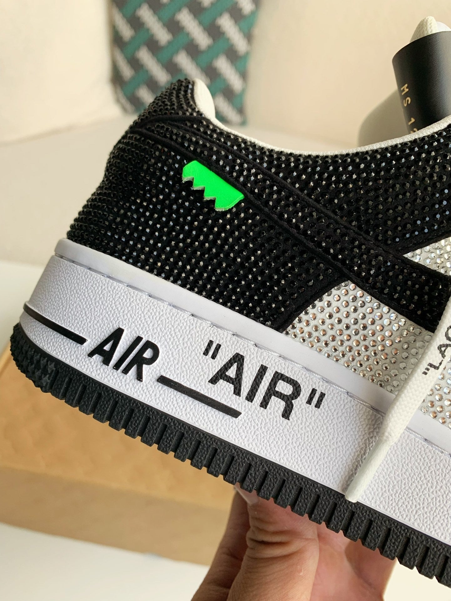 Louis Vuitton x Nike Air Force 1 Low – Swarovski Crystal Black & White