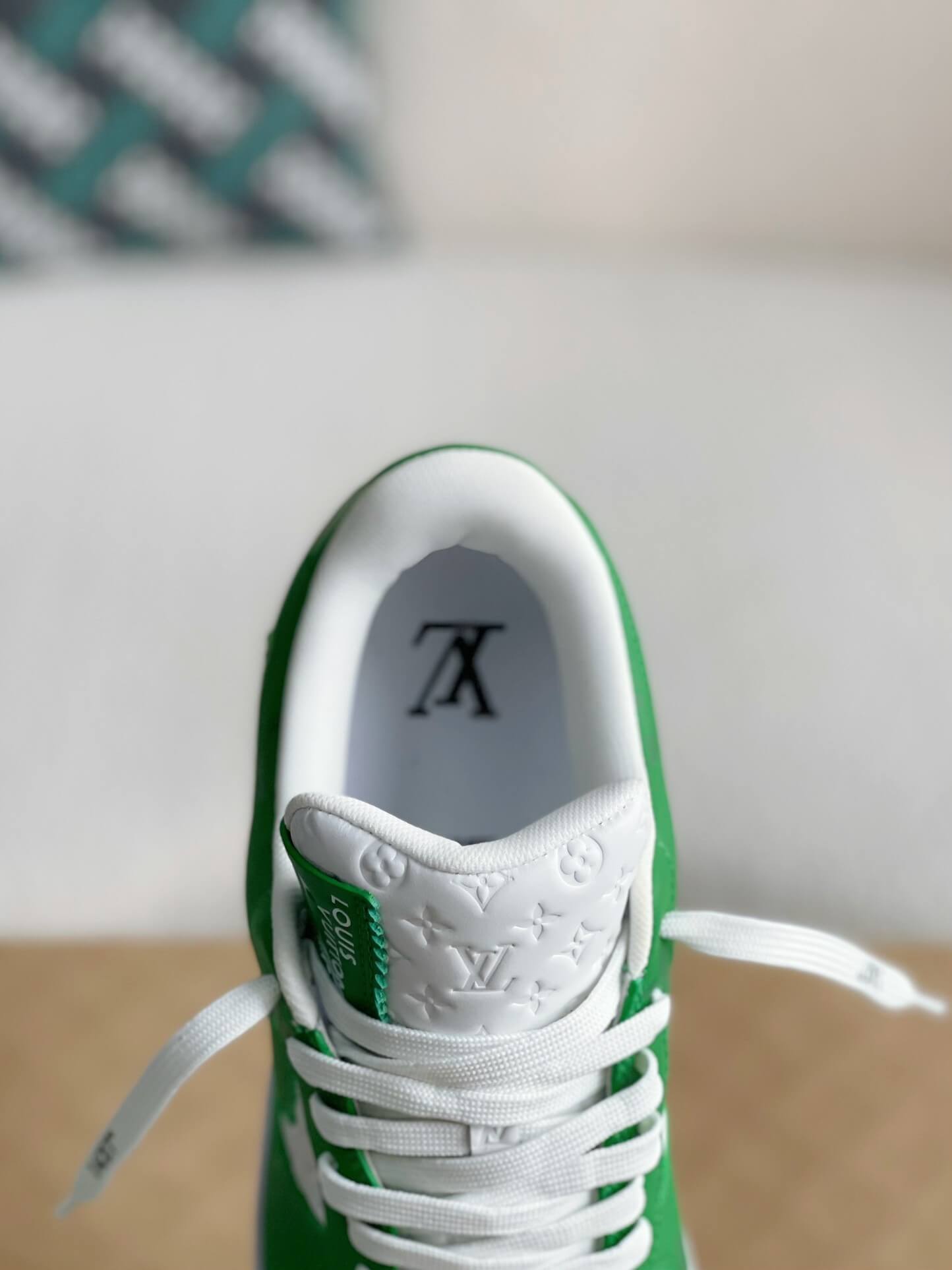 Louis Vuitton x Nike Air Force 1 Low – White & Green Monogram Leather