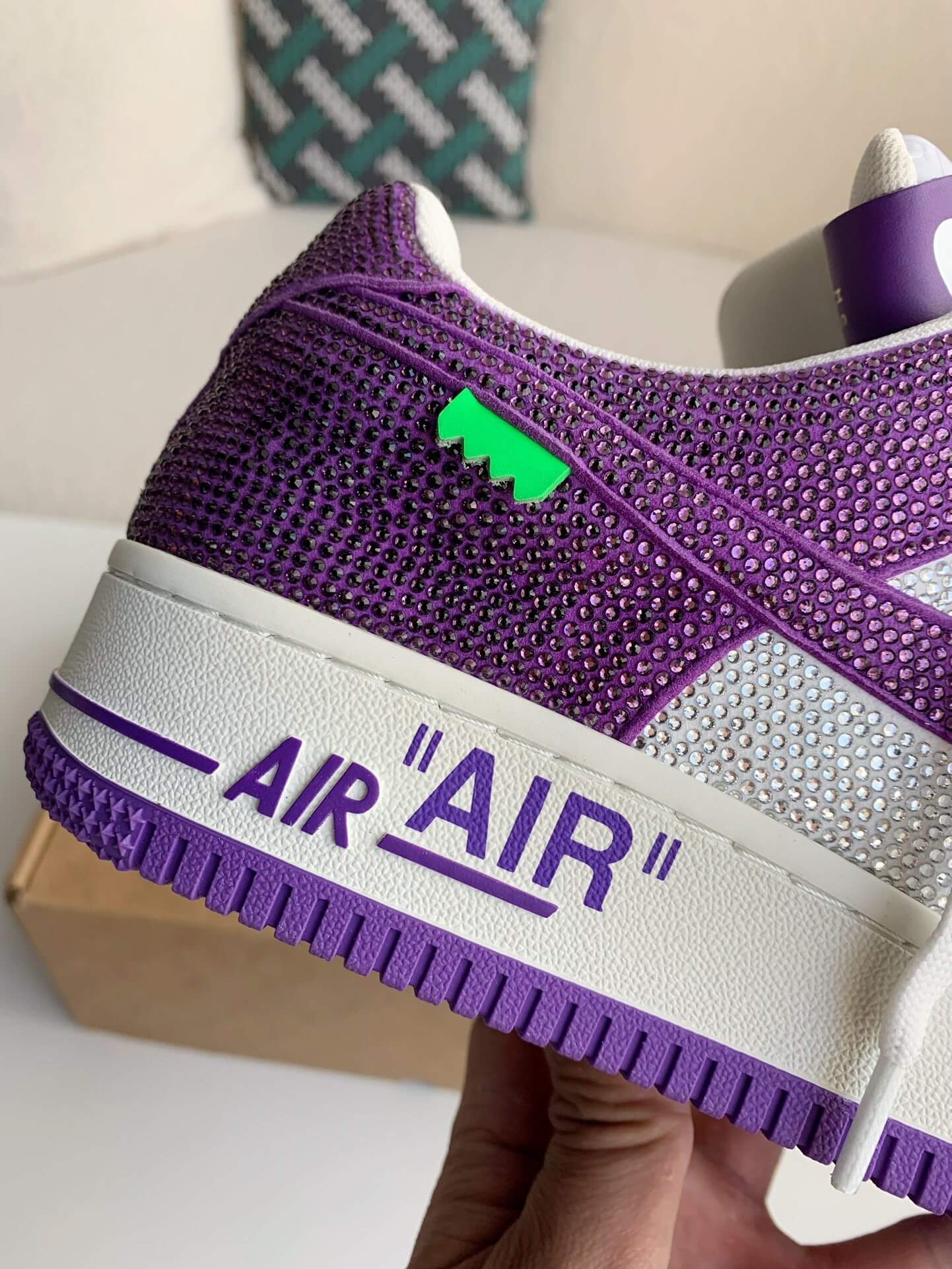 Louis Vuitton x Nike Air Force 1 Low – Swarovski Crystal White & Purple