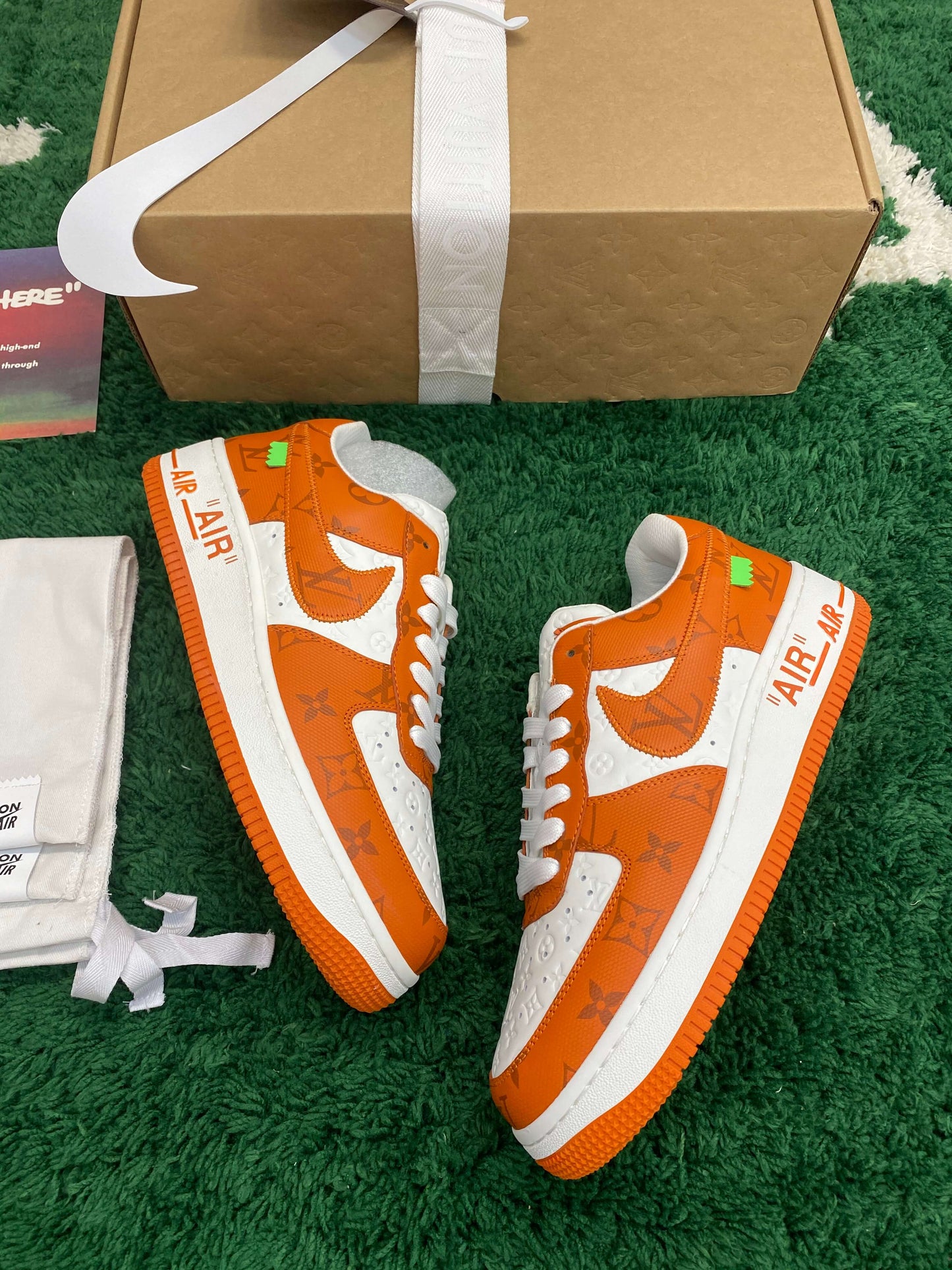 Louis Vuitton x Nike Air Force 1 Low by Virgil Abloh – White & Orange Monogram