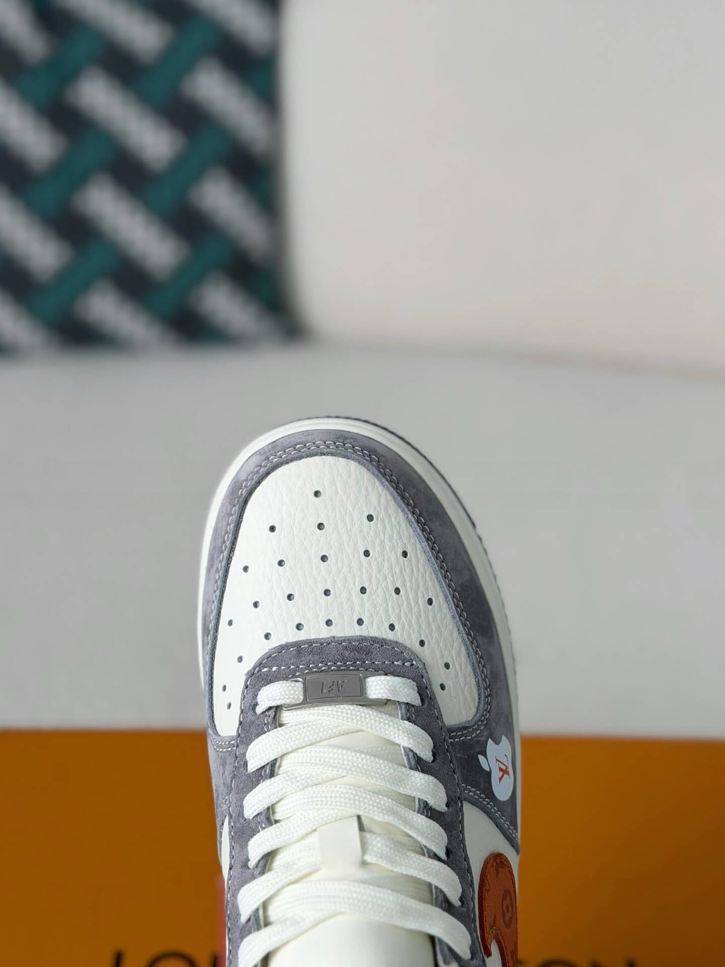 Louis Vuitton x Nike Air Force 1 Low – Grey, White & Monogram Orange