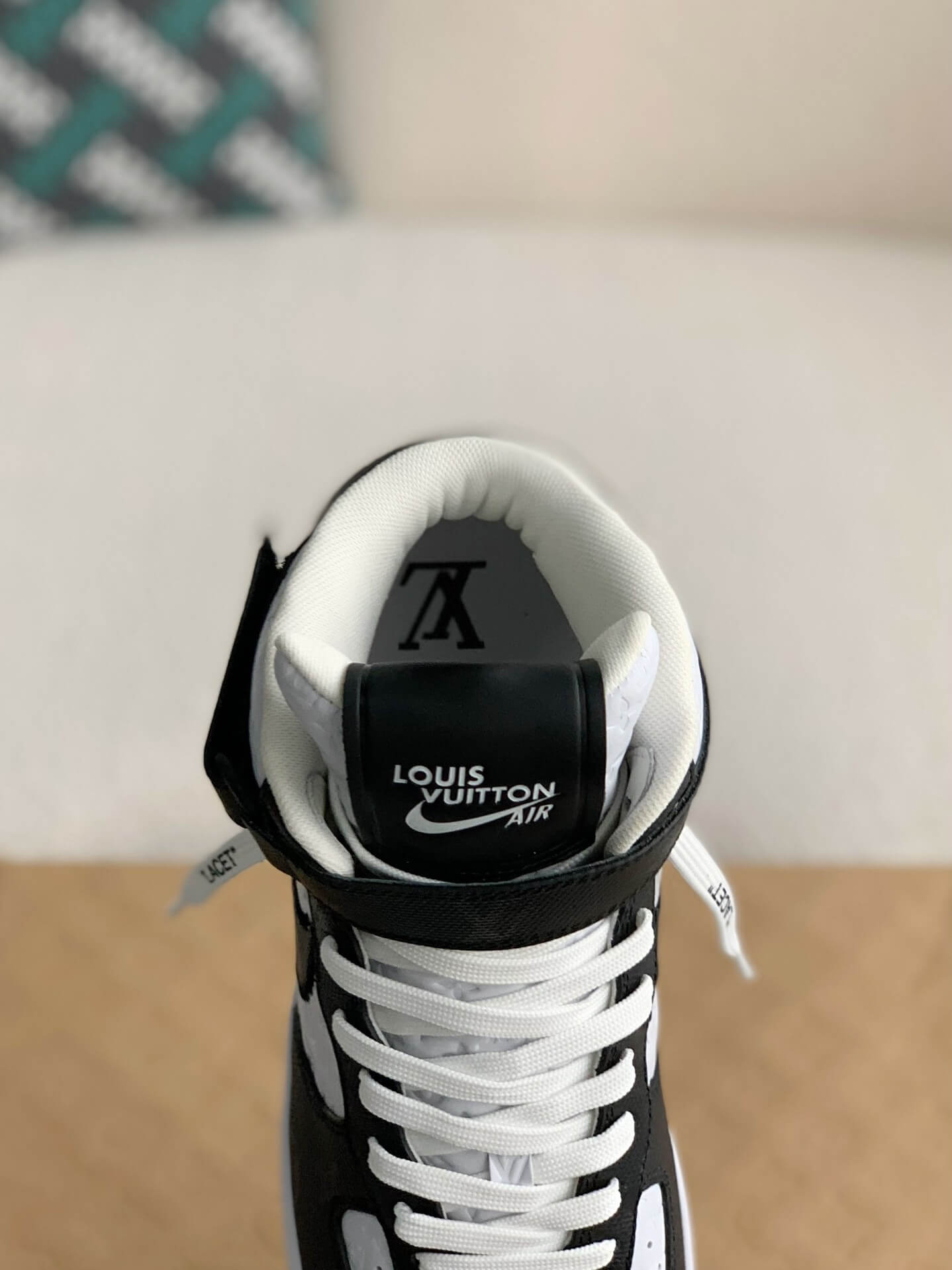 Louis Vuitton x Nike Air Force 1 Mid – White & Black Monogram Leather