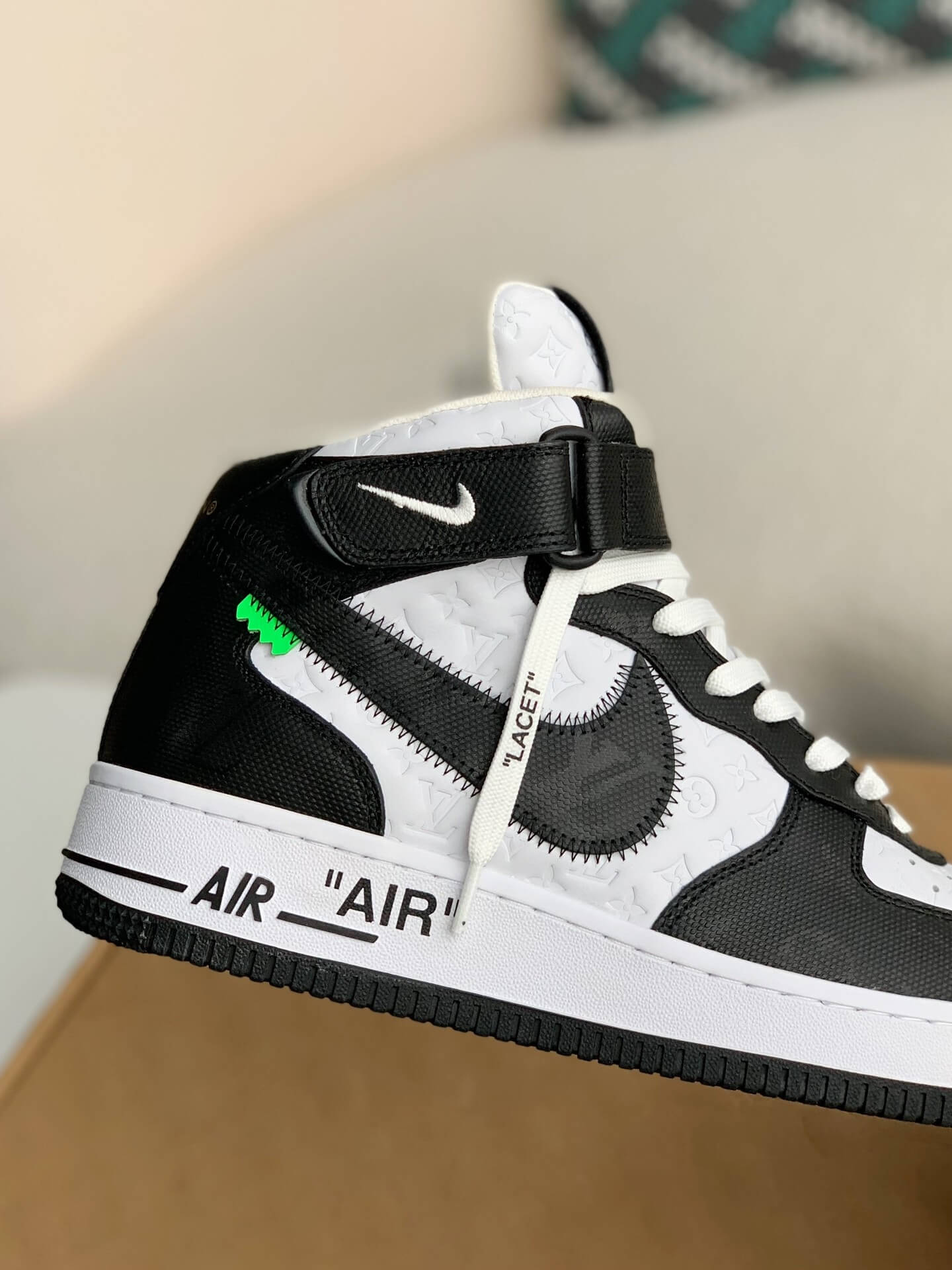 Louis Vuitton x Nike Air Force 1 Mid – White & Black Monogram Leather