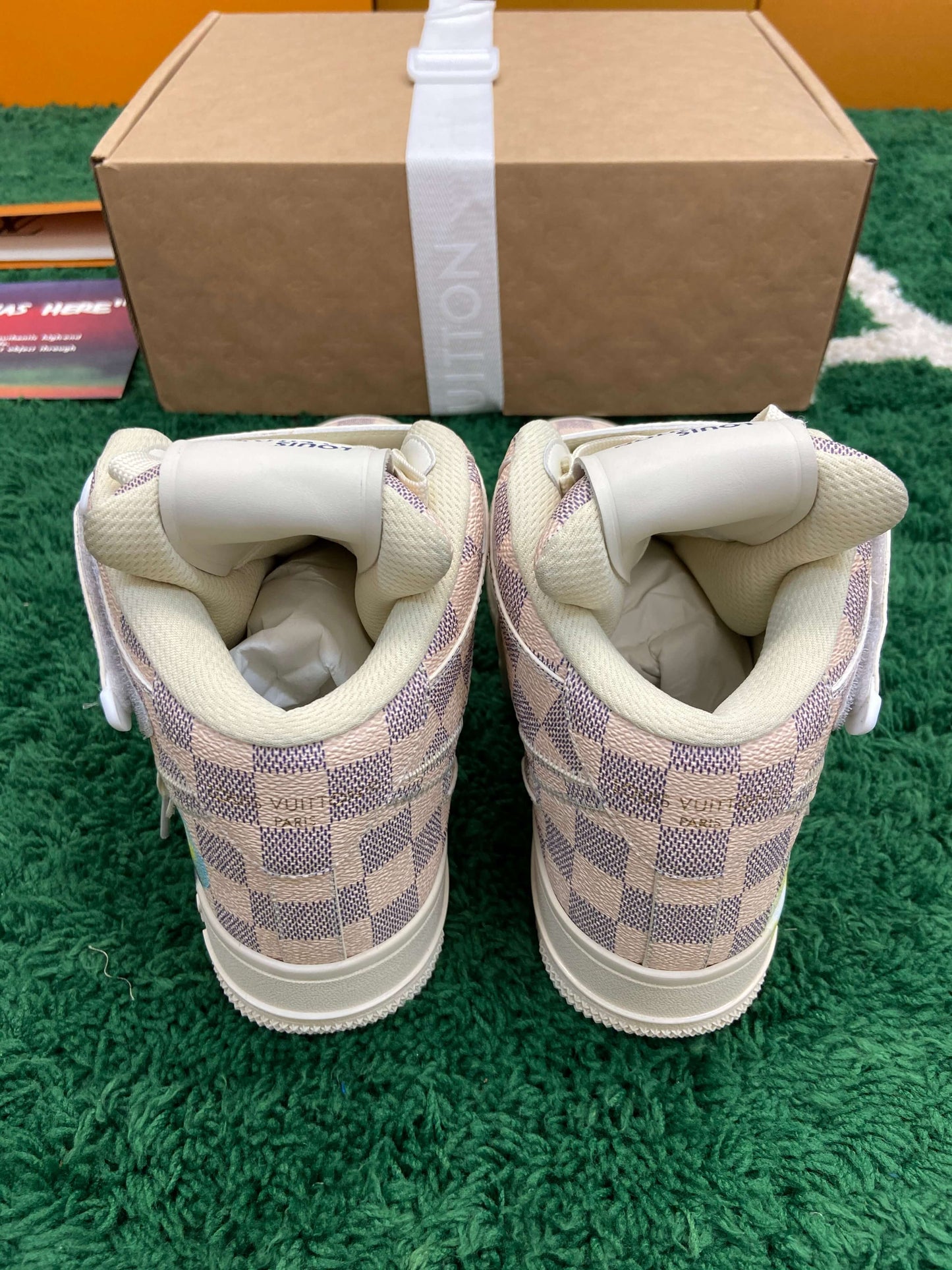 Louis Vuitton x Nike Air Force 1 Mid by Virgil Abloh – Damier Azur Graffit