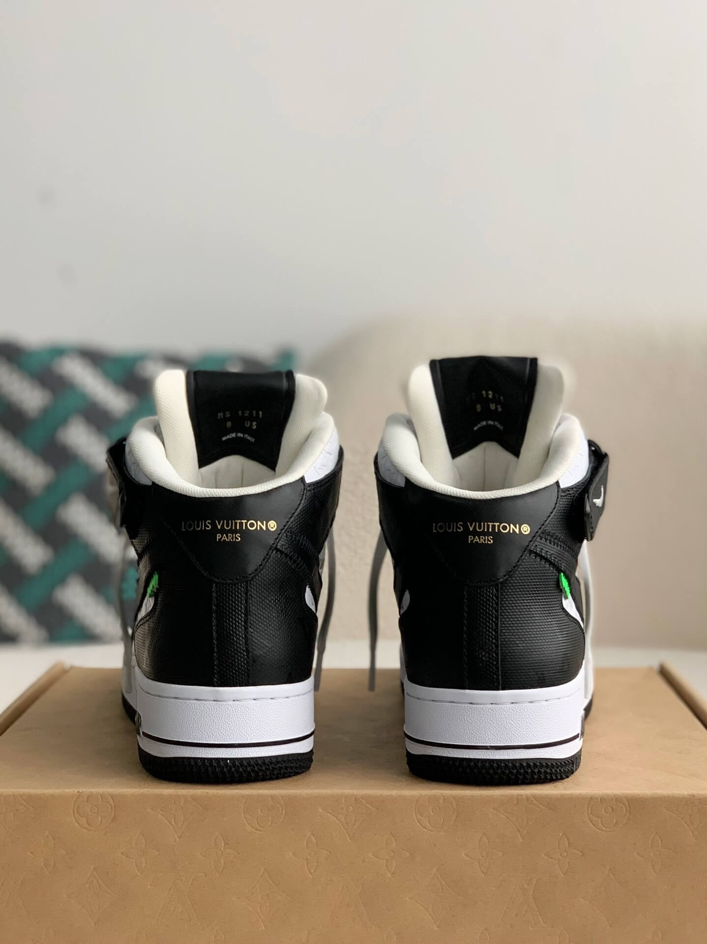 Louis Vuitton x Nike Air Force 1 Mid – White & Black Monogram Leather