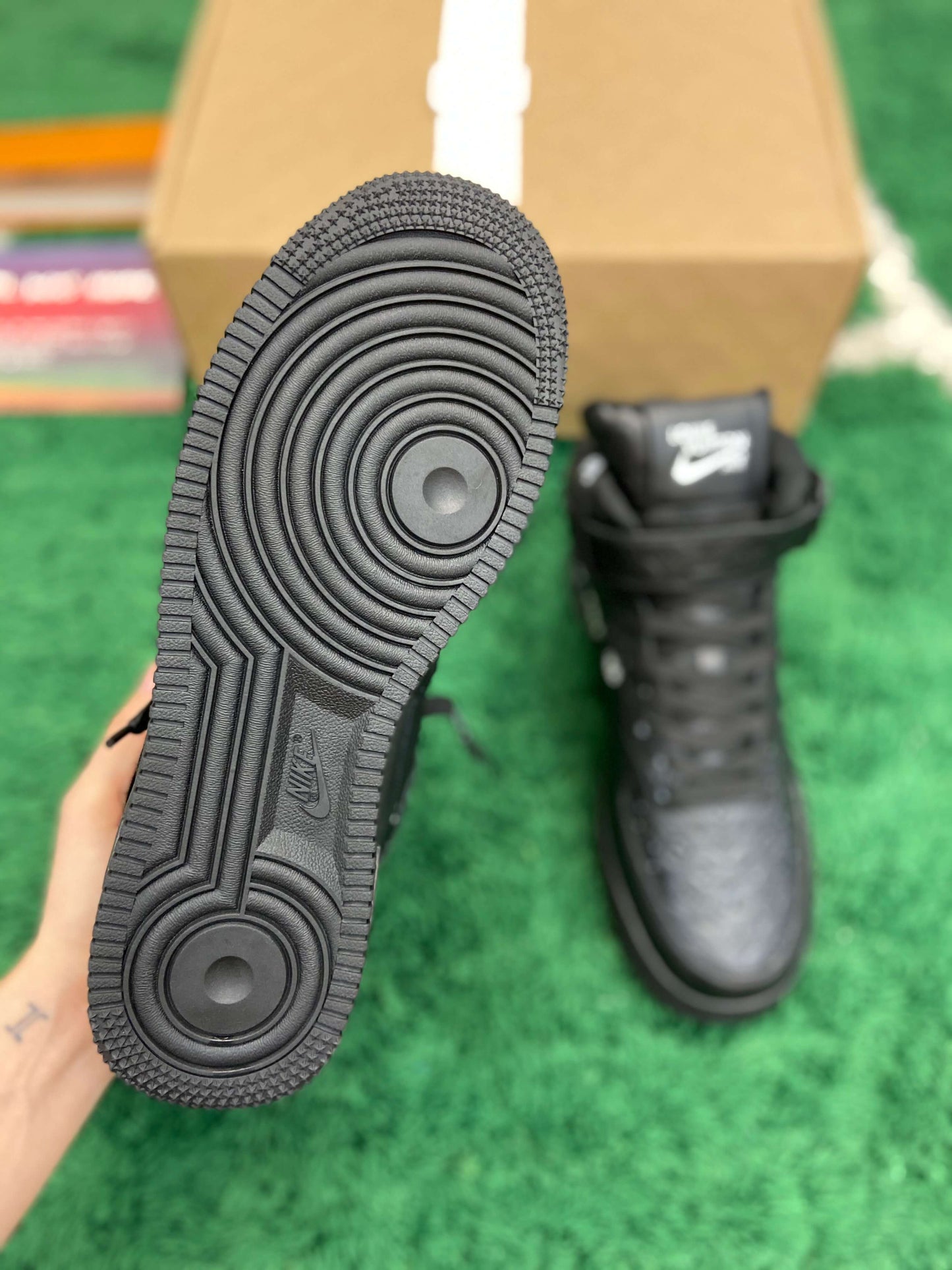 Louis Vuitton x Nike Air Force 1 Mid by Virgil Abloh – Triple Black Monogram