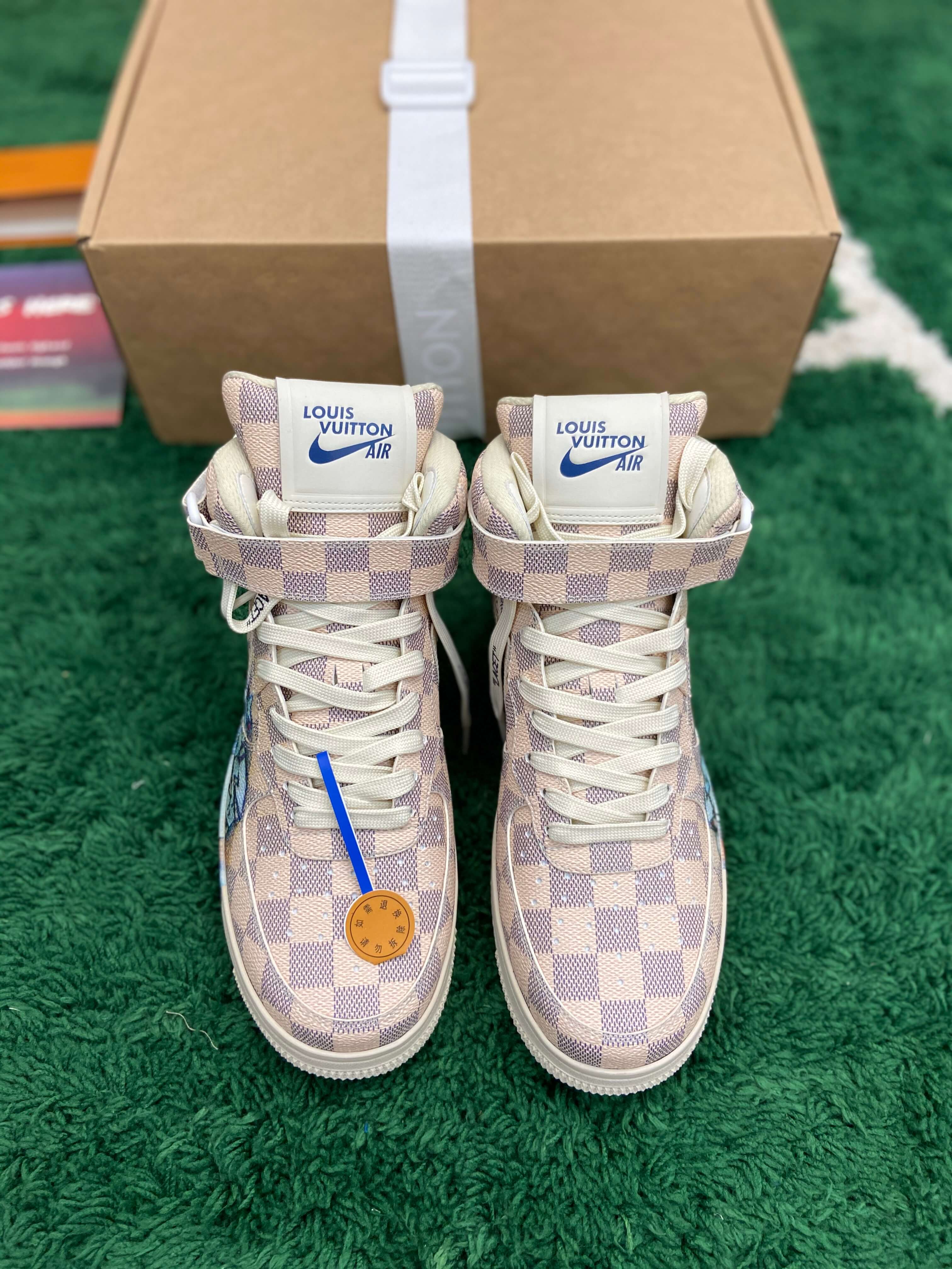 Louis Vuitton x Nike Air Force 1 Mid by Virgil Abloh – Damier Azur
