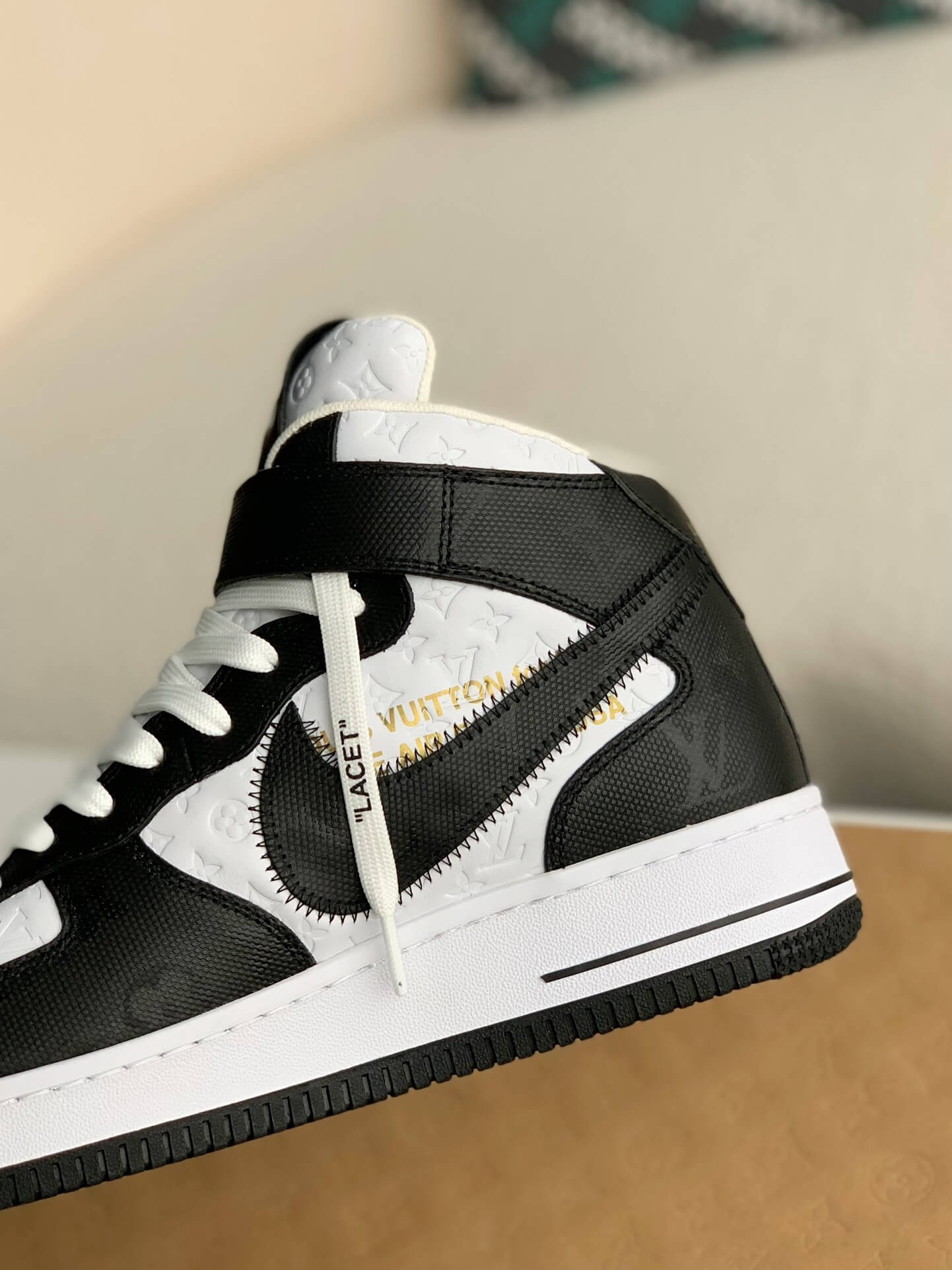 Louis Vuitton x Nike Air Force 1 Mid – White & Black Monogram Leather