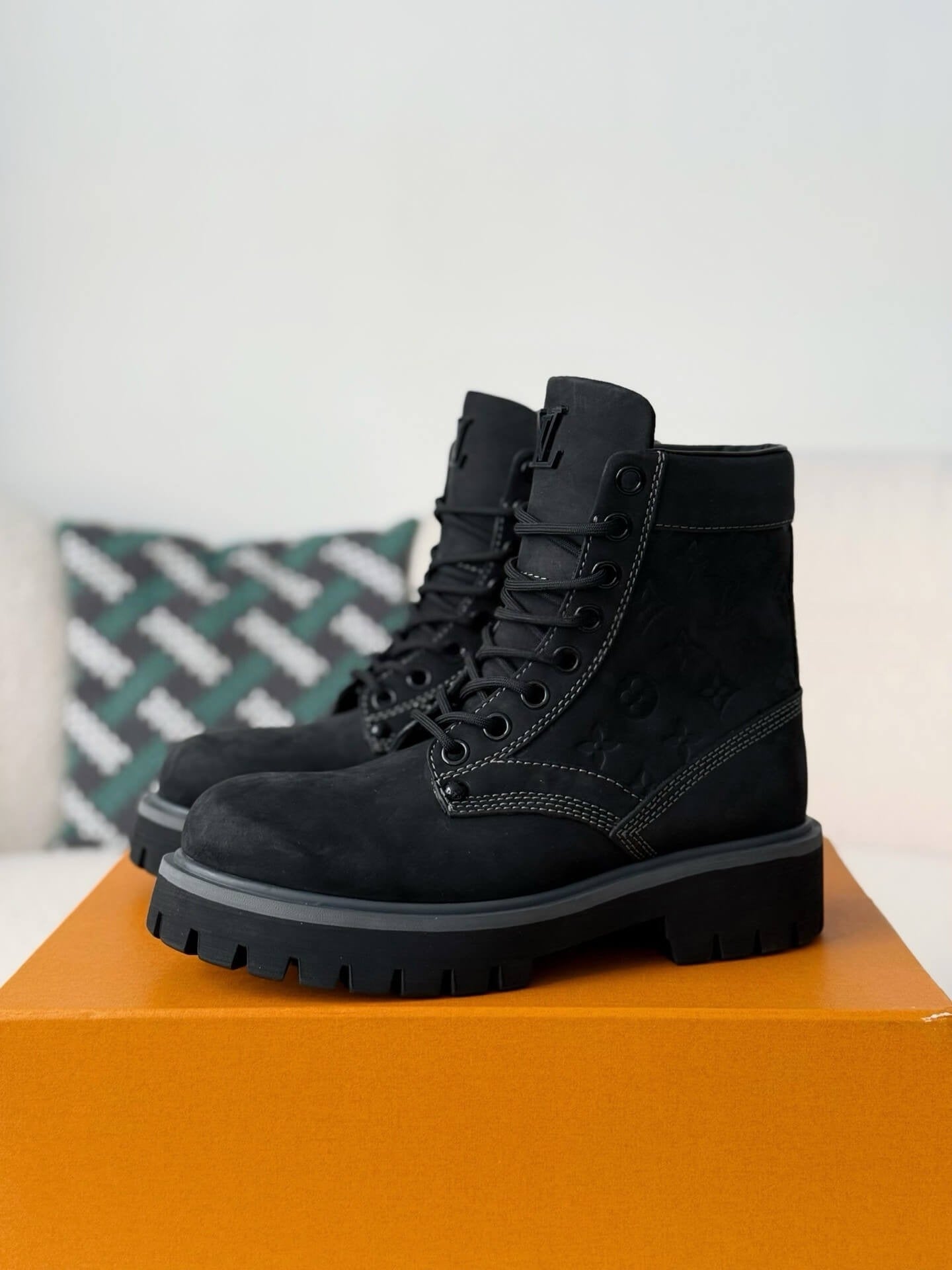 Louis Vuitton x Timberland 6-In Ankle Boot – Black Embossed Monogram Nubuck