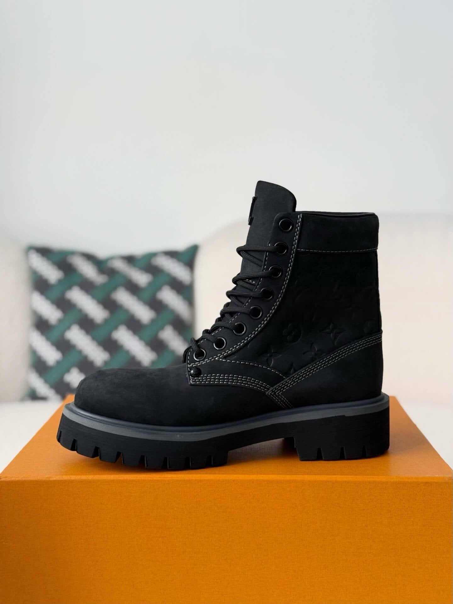 Louis Vuitton x Timberland 6-In Ankle Boot – Black Embossed Monogram Nubuck