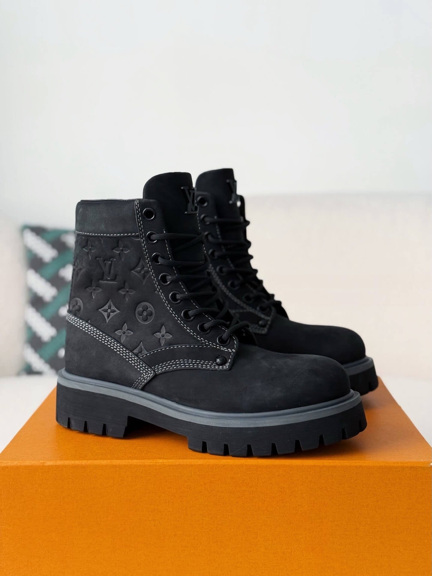 Louis Vuitton x Timberland 6-In Ankle Boot – Black Embossed Monogram Nubuck
