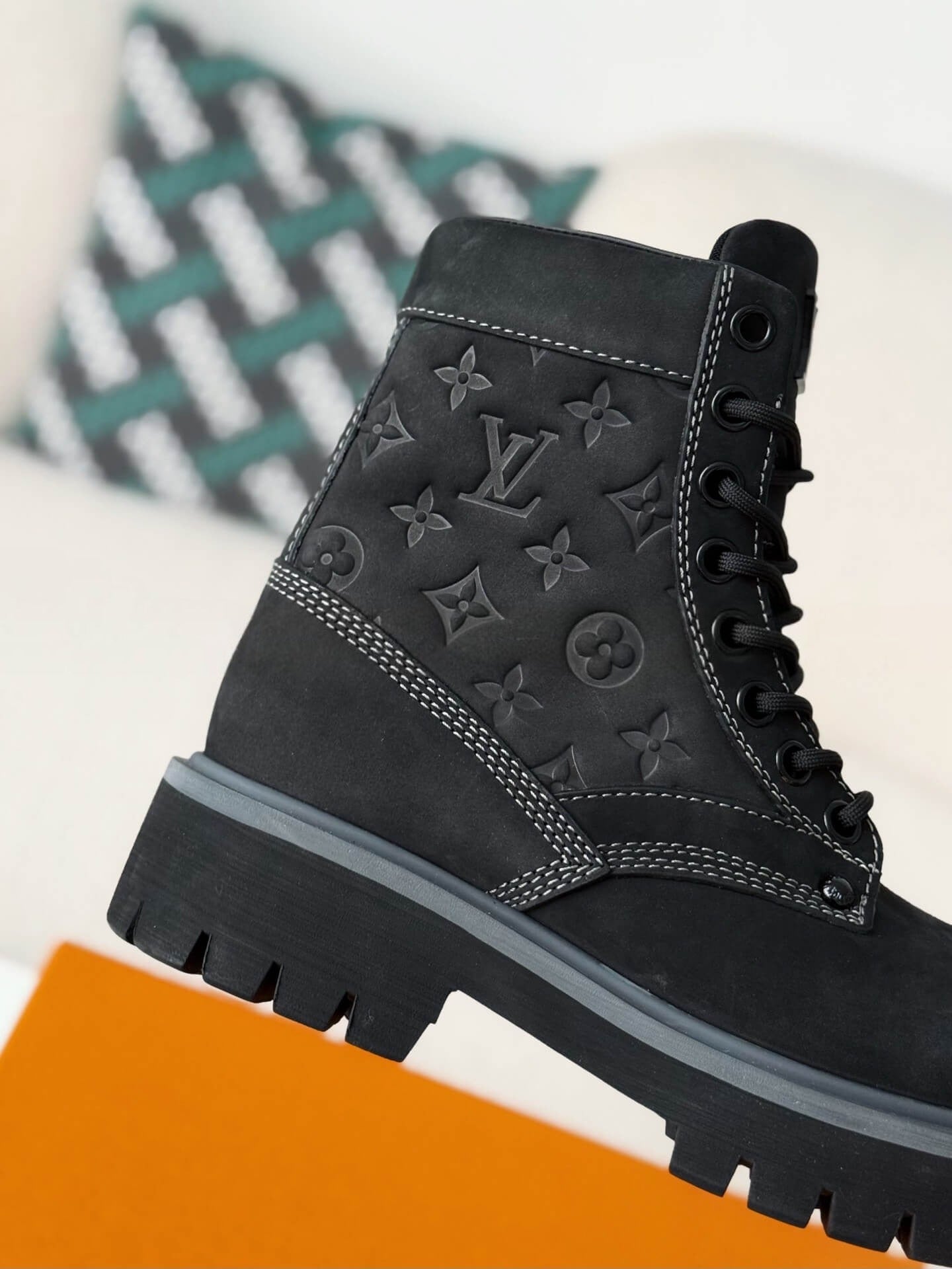 Louis Vuitton x Timberland 6-In Ankle Boot – Black Embossed Monogram Nubuck