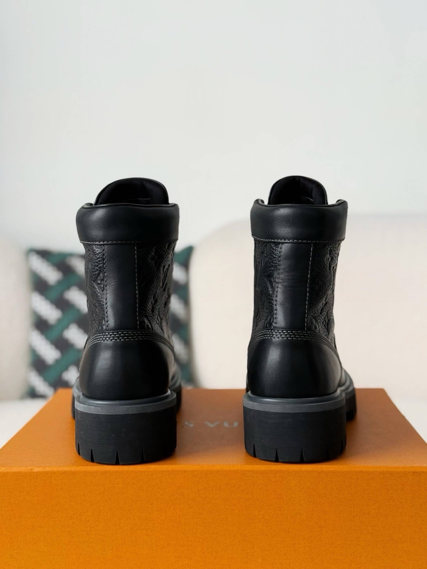 Louis Vuitton x Timberland 6-In Ankle Boot – Black Monogram Embossed