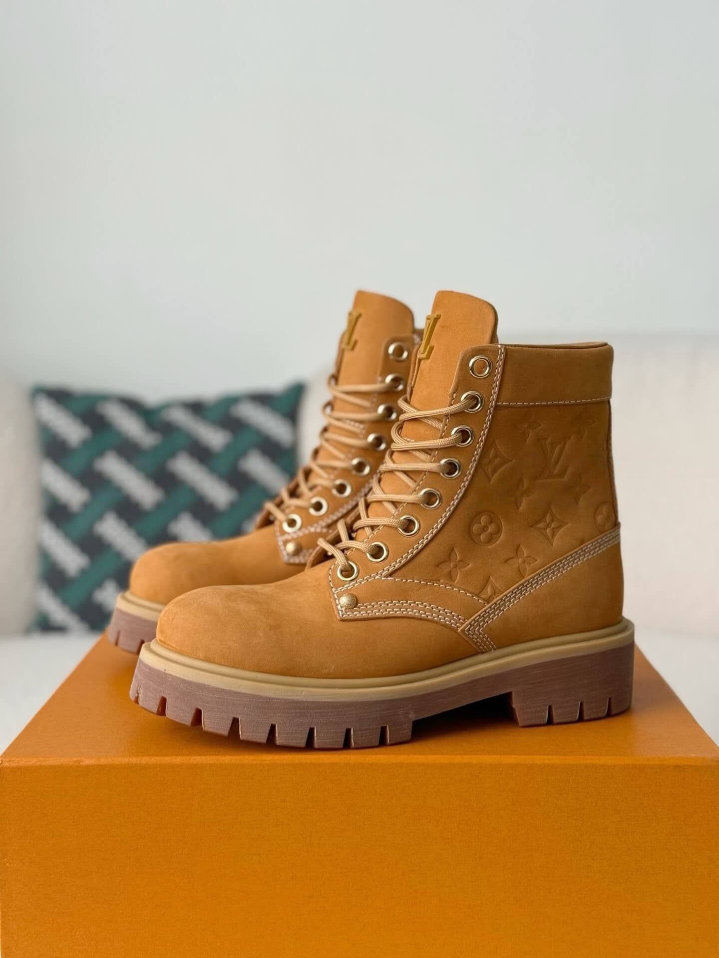 Louis Vuitton x Timberland 6-In Ankle Boot – Wheat Monogram Embossed Nubuck