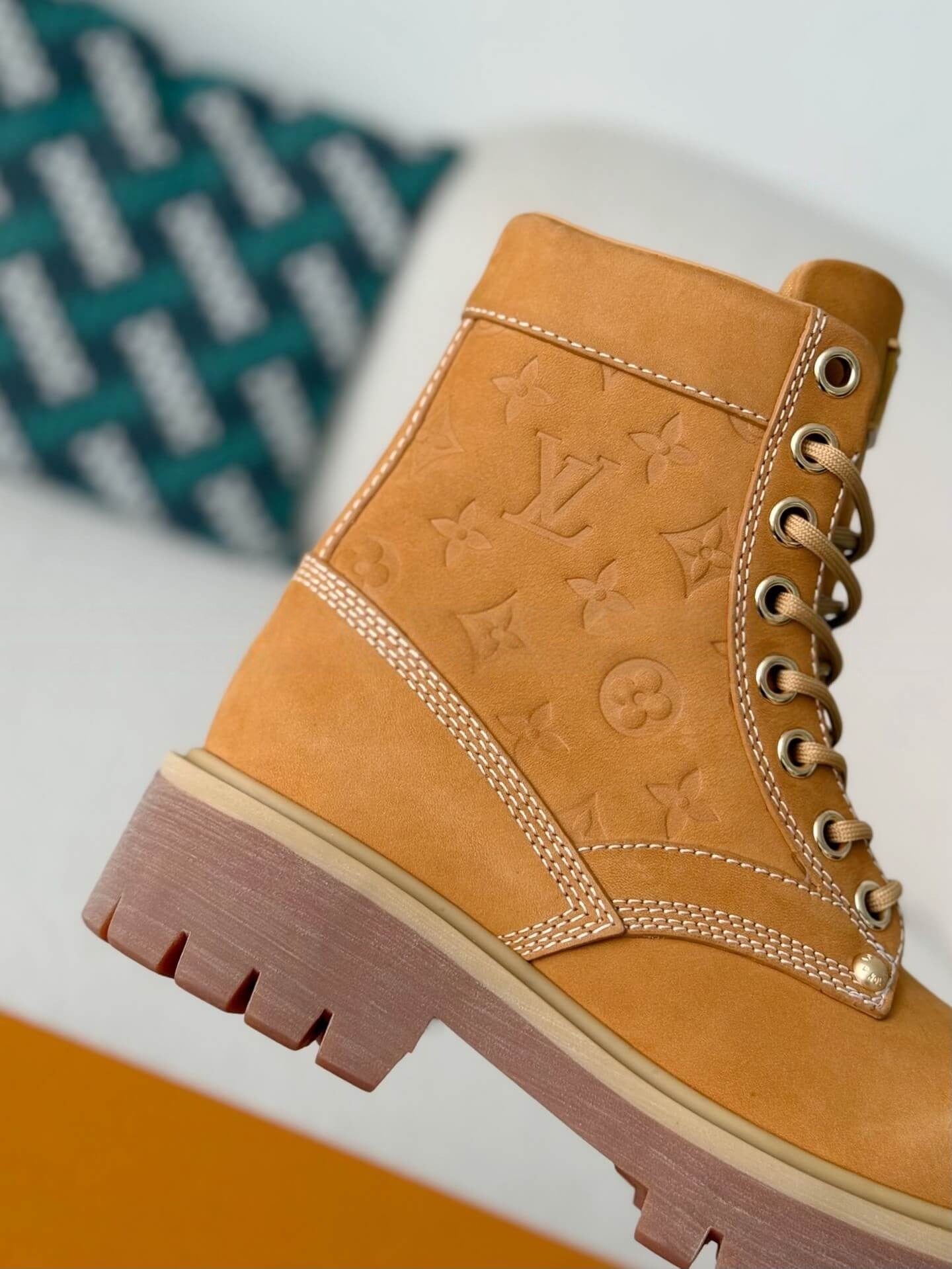 Louis Vuitton x Timberland 6-In Ankle Boot – Wheat Monogram Embossed Nubuck