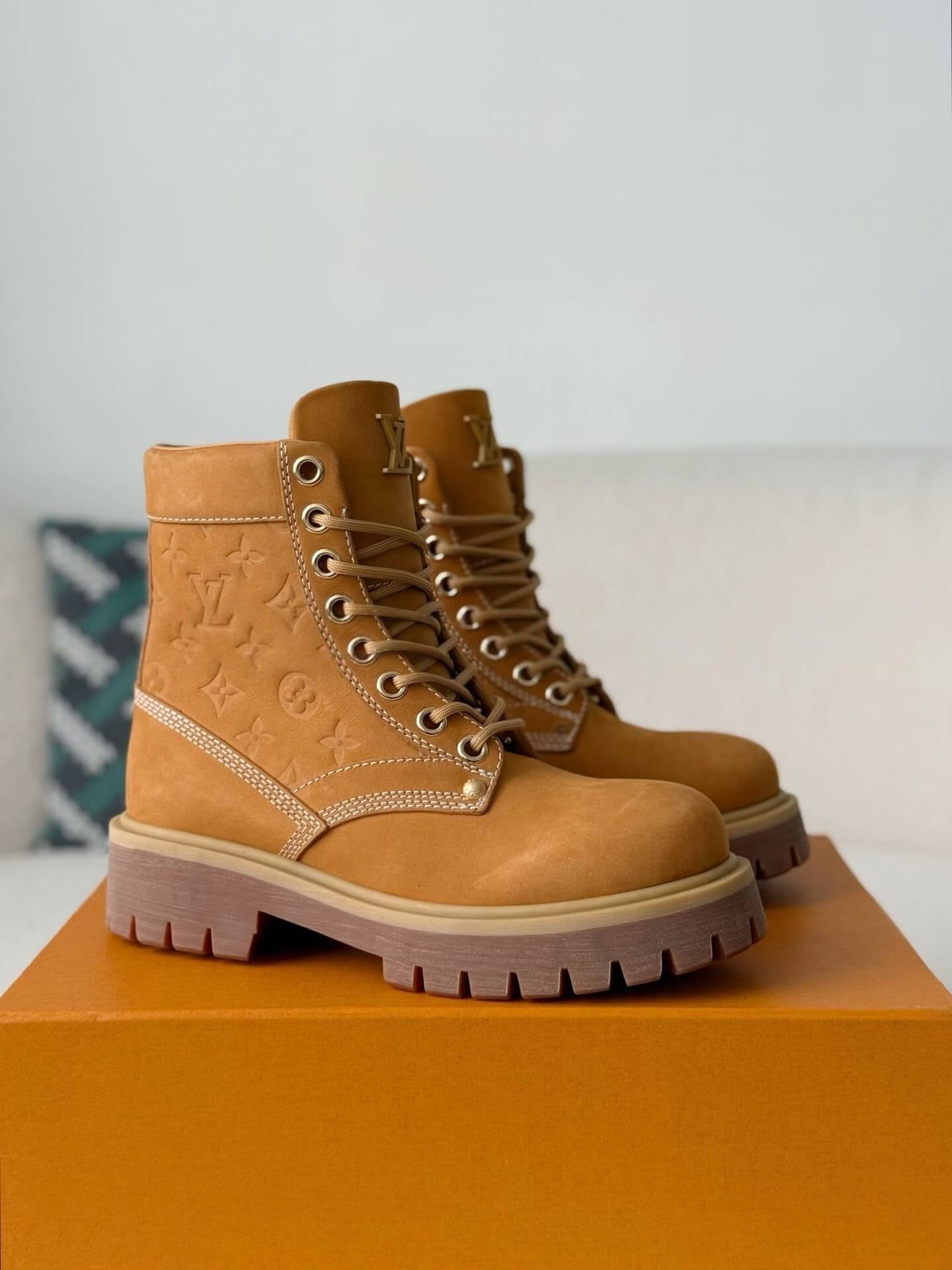 Louis Vuitton x Timberland 6-In Ankle Boot – Wheat Monogram Embossed Nubuck
