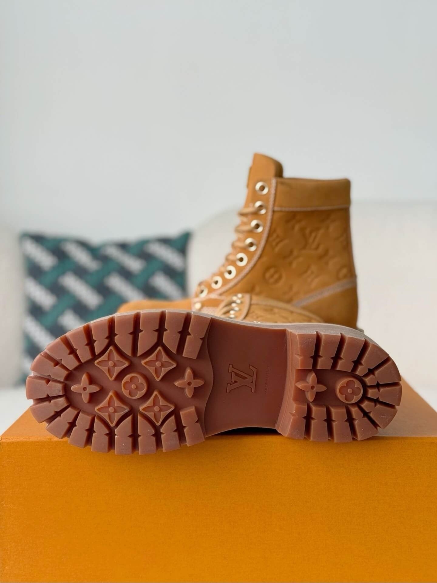 Louis Vuitton x Timberland 6-In Ankle Boot – Wheat Monogram Embossed Nubuck