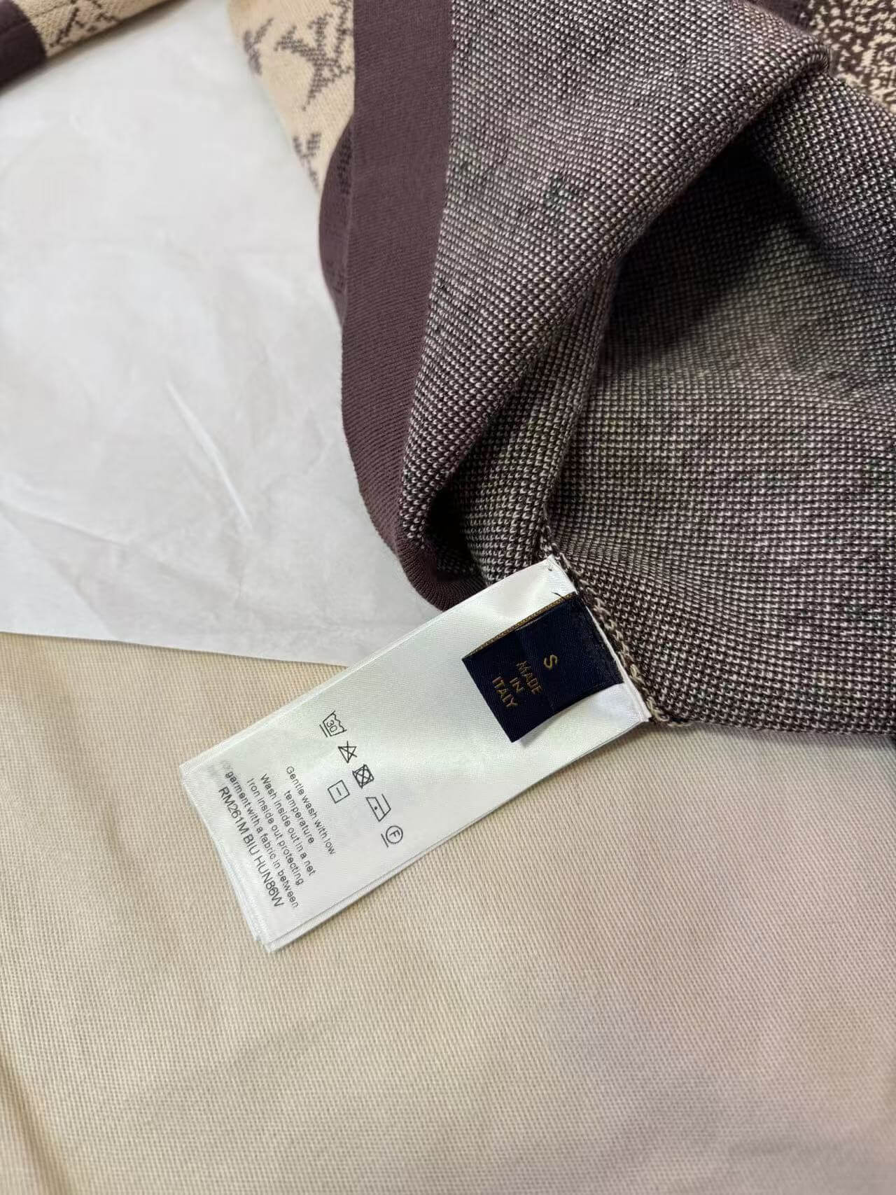 Louis Vuitton Brown Monogram Pointillism Gradient Jacquard Knit T-Shirt
