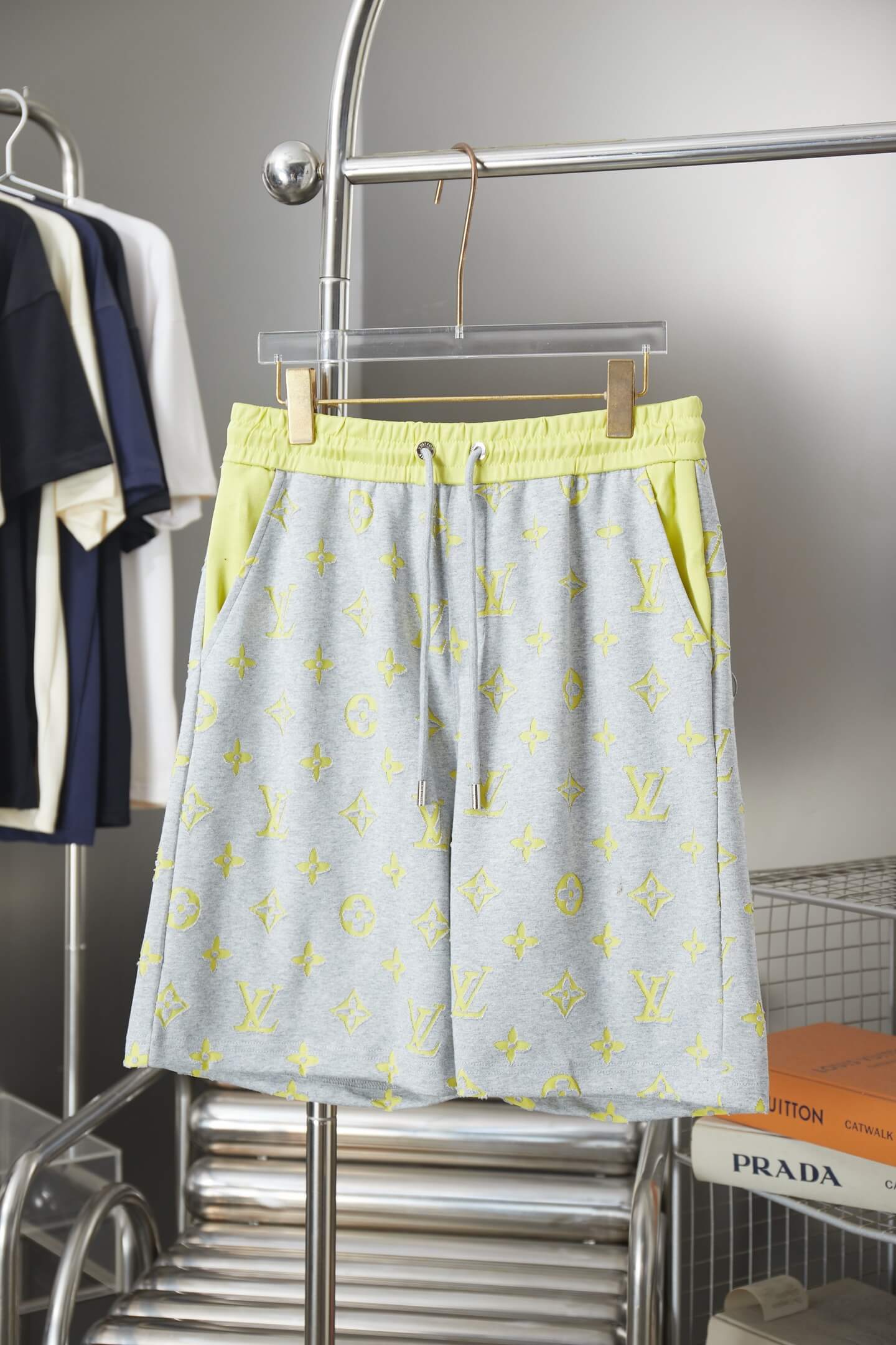 Louis Vuitton 3D Monogram Fleece Shorts – Purple & Charcoal