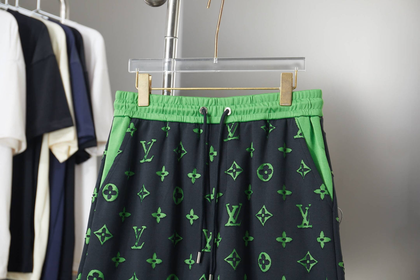Louis Vuitton 3D Monogram Fleece Shorts – Purple & Charcoal