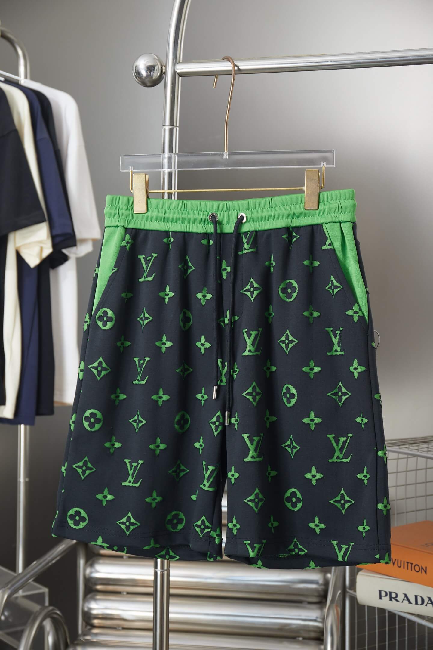 Louis Vuitton 3D Monogram Fleece Shorts – Purple & Charcoal