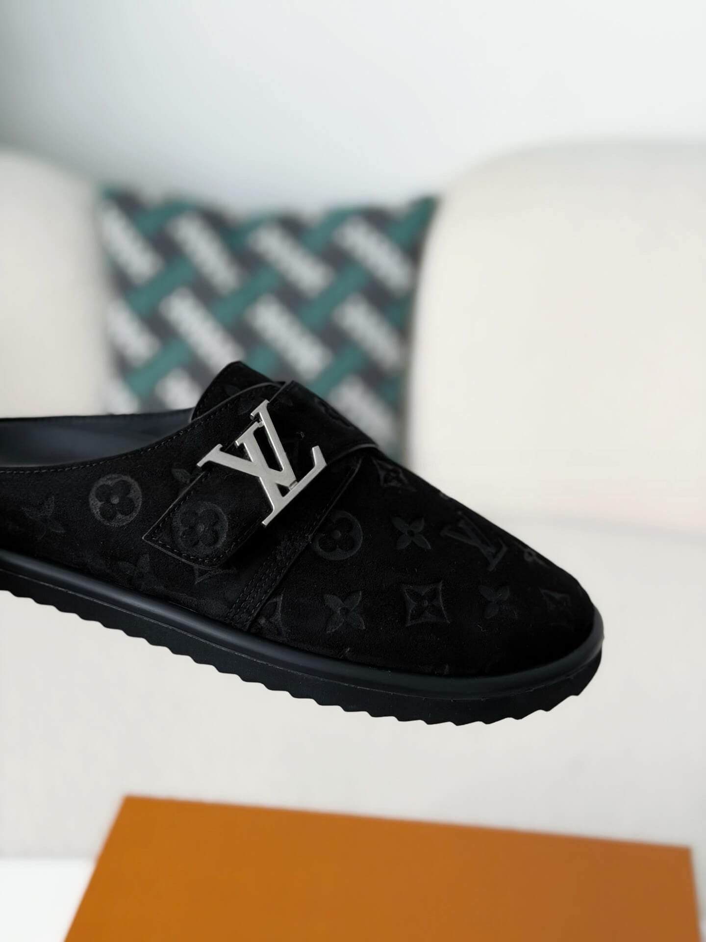 Louis Vuitton Easy Line Mule – Black Monogram Empreinte Suede