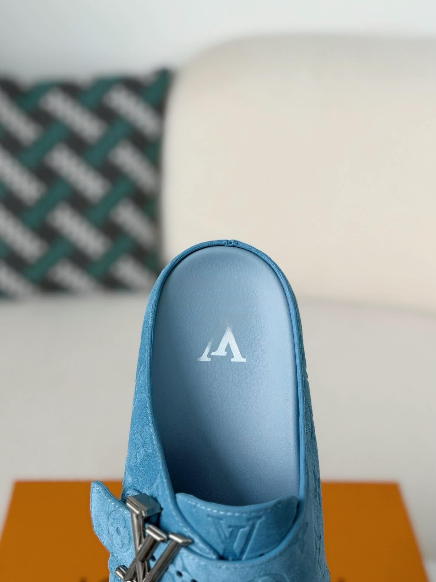 Louis Vuitton Easy Line Mule – Sky Blue Monogram Empreinte Suede