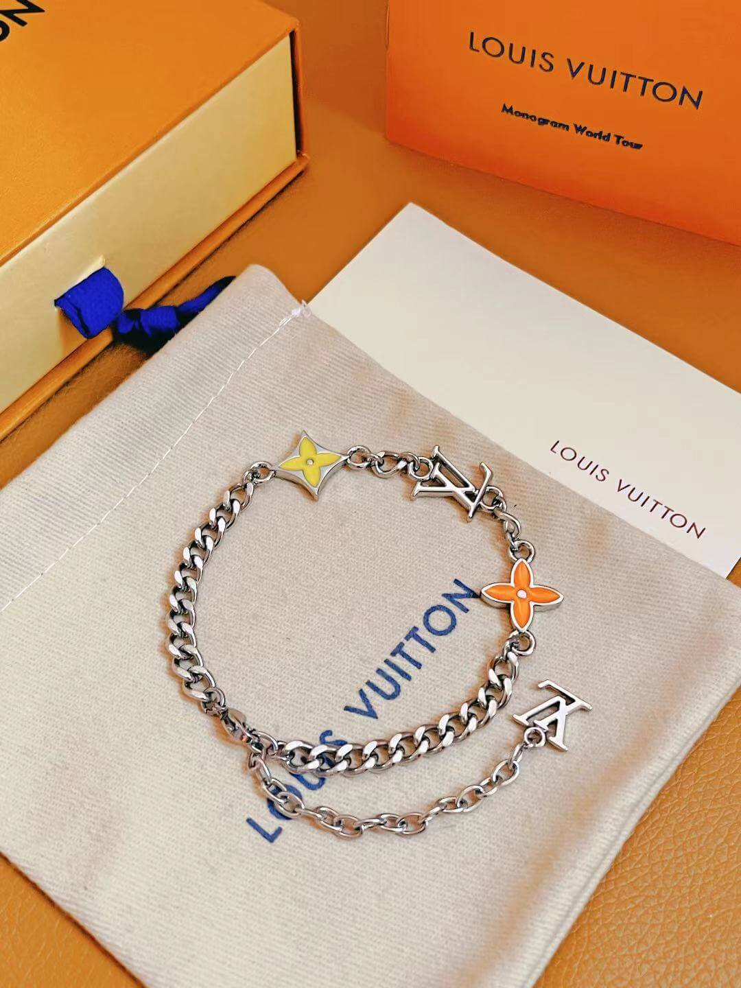 Louis Vuitton LV Spike Bracelet 'Orange Yellow"