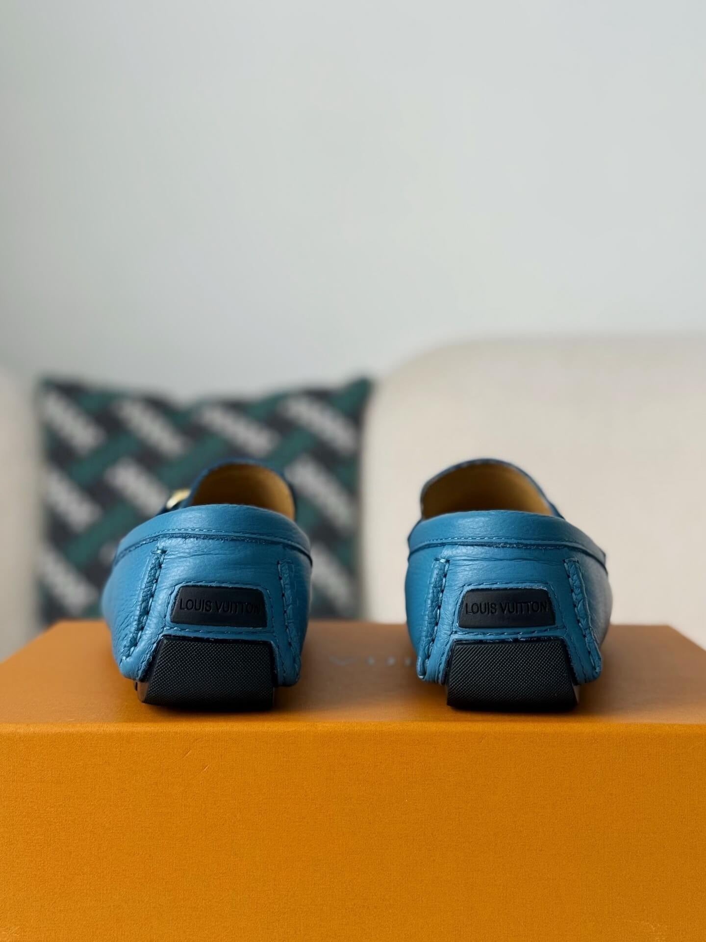 Louis Vuitton Hockenheim Moccasin – Marine Blue Grained Calf Leather