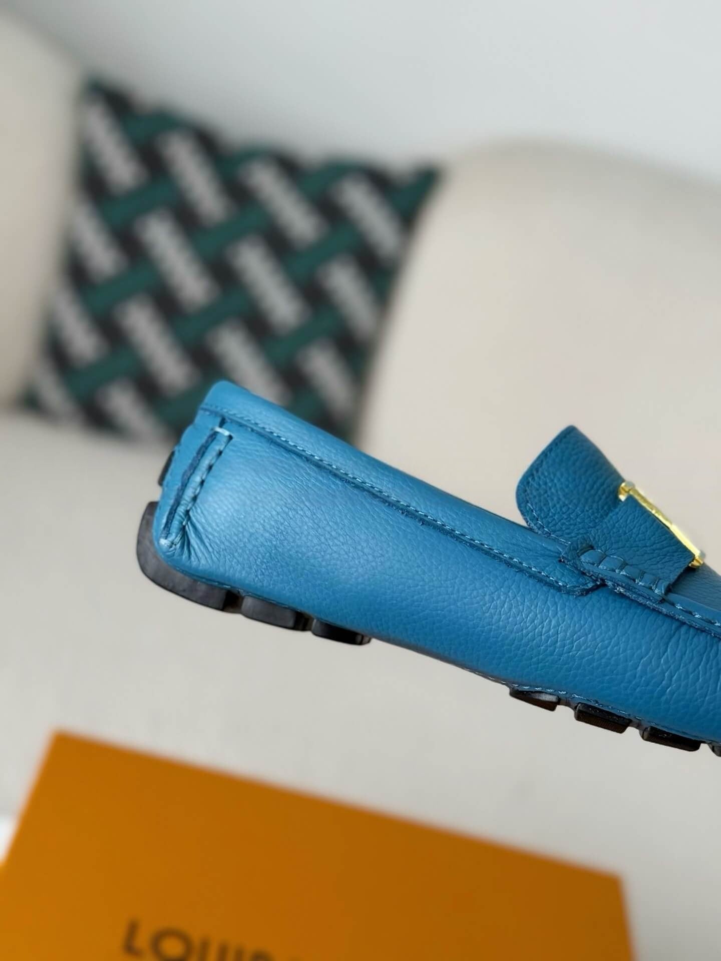 Louis Vuitton Hockenheim Moccasin – Marine Blue Grained Calf Leather