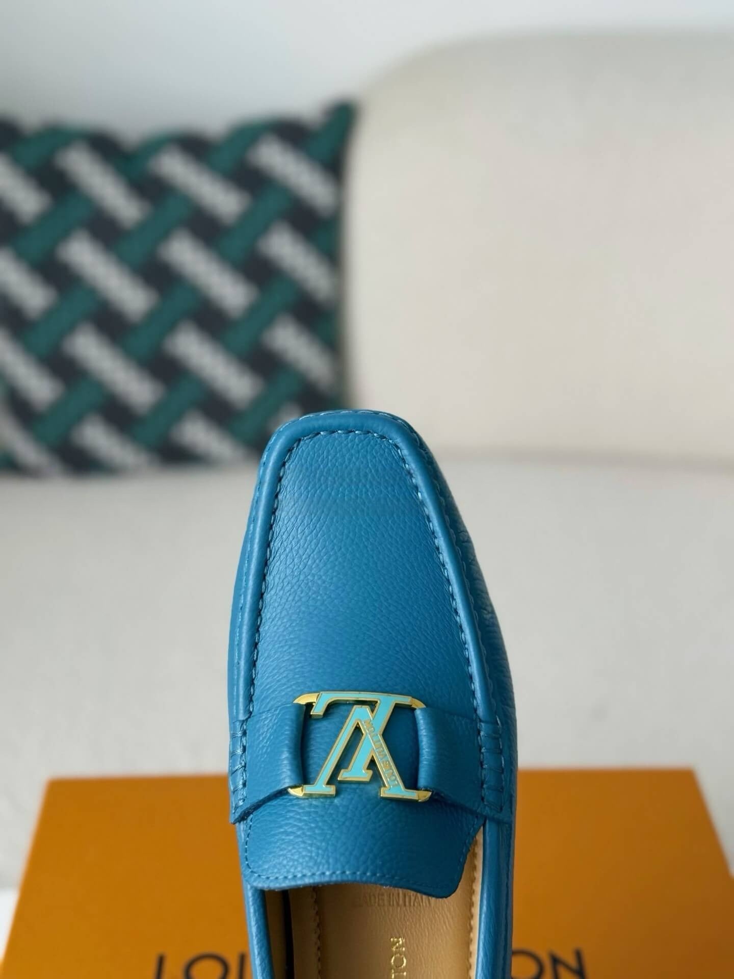 Louis Vuitton Hockenheim Moccasin – Marine Blue Grained Calf Leather –  Hollo Shoe