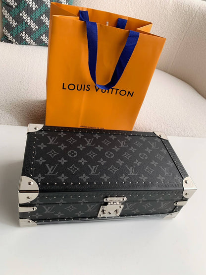 Louis Vuitton LV Coffret 8 Montre  Watch Case "Black"