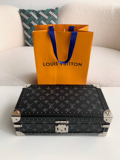 Louis Vuitton LV Coffret 8 Montre  Watch Case "Black"