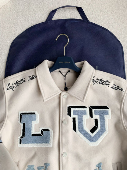 Louis Vuitton LV Cream Varsity Jacket