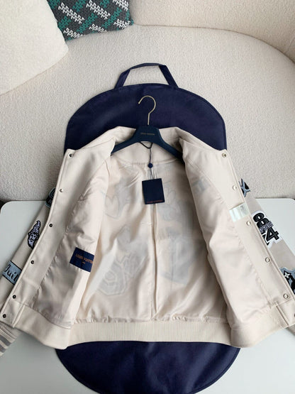 Louis Vuitton LV Cream Varsity Jacket