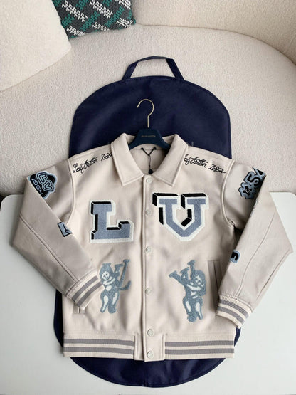 Louis Vuitton LV Cream Varsity Jacket