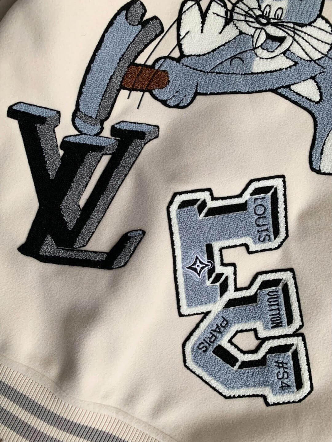 Louis Vuitton LV Cream Varsity Jacket