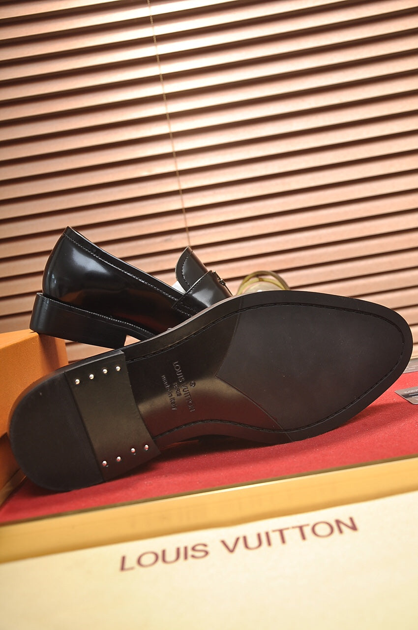 Louis Vuitton LV Custom Black Loafer