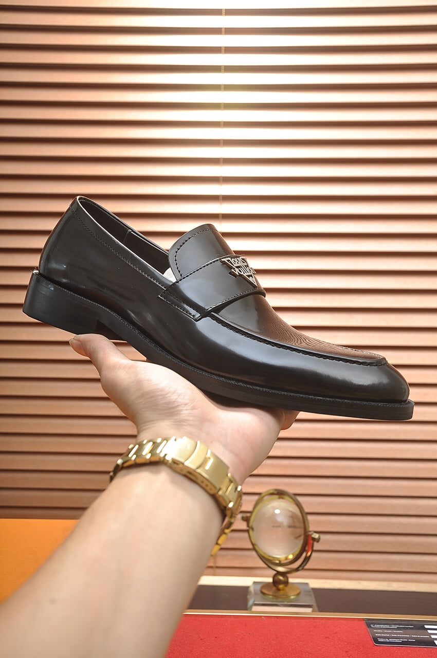 Louis Vuitton LV Custom Black Loafer