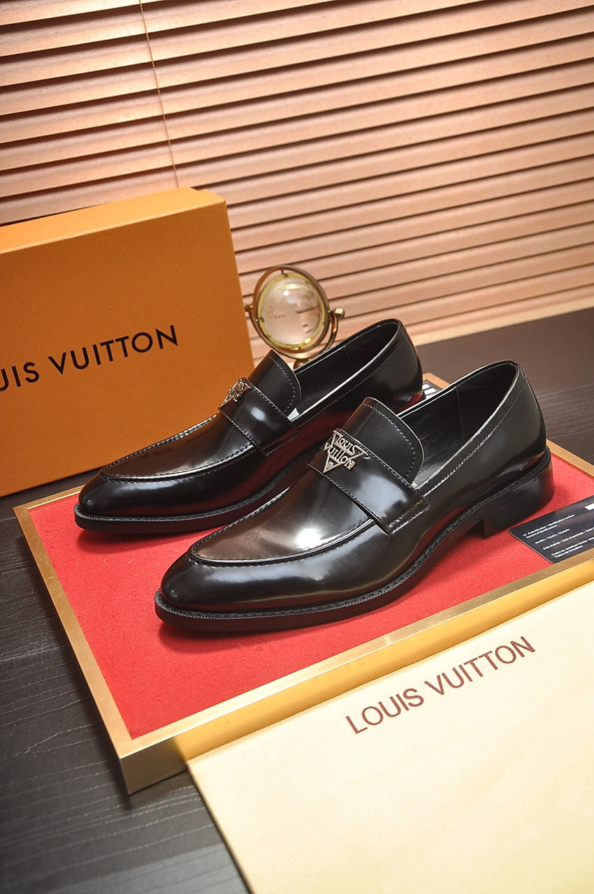 Louis Vuitton LV Custom Black Loafer