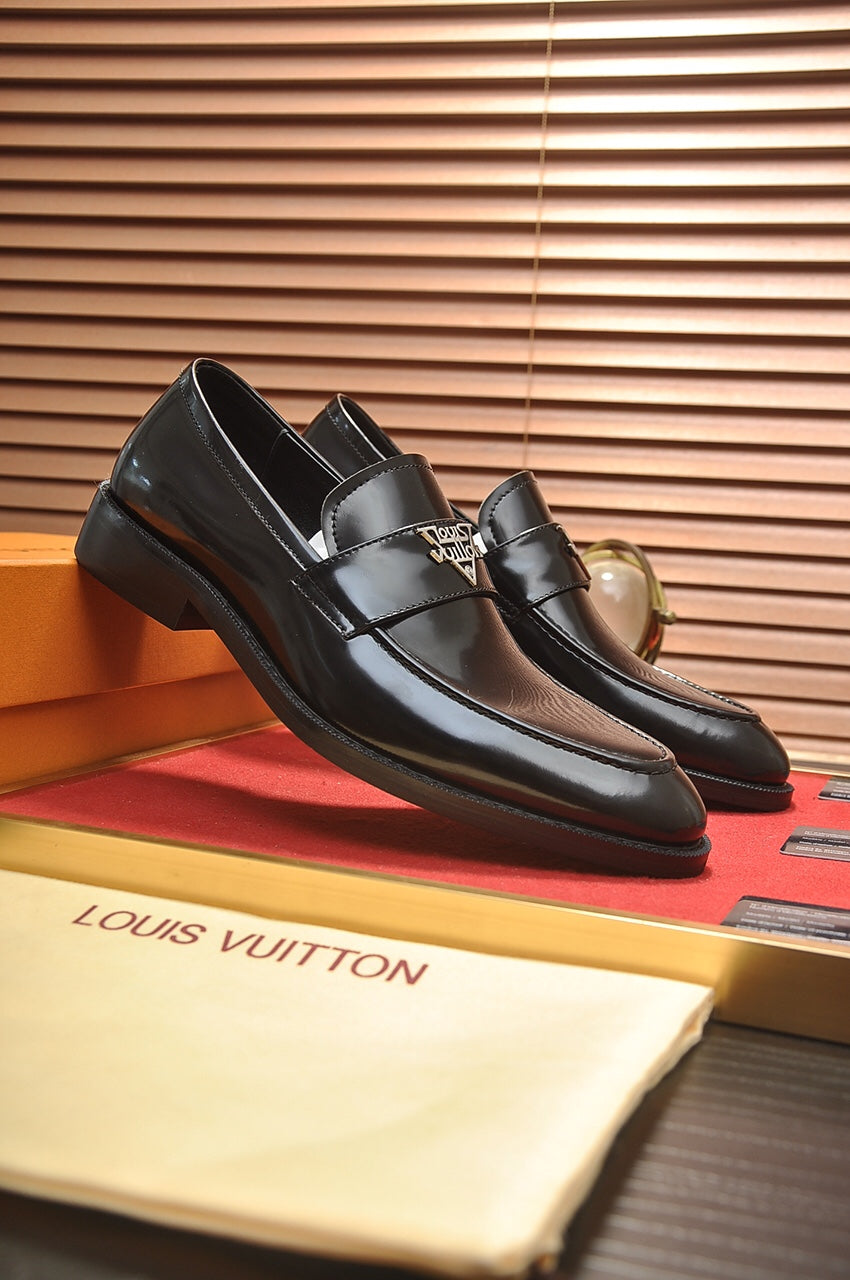 Louis Vuitton LV Custom Black Loafer