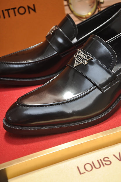 Louis Vuitton LV Custom Black Loafer