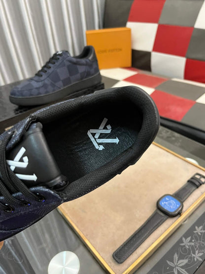 Louis Vuitton LV Custom Damier Black Rivoli Sneaker